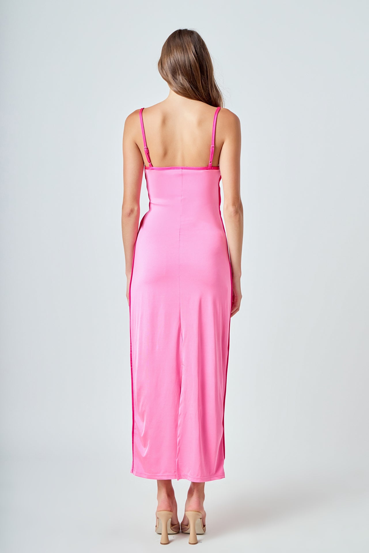 ENDLESS ROSE - Contrast Binding Maxi Dress - DRESSES available at Objectrare