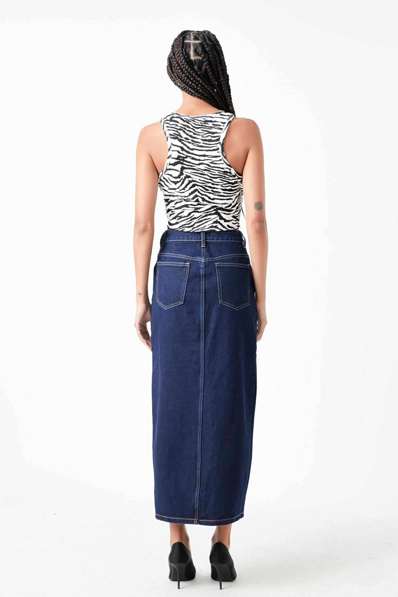 GREY LAB - Raw Cut Out Printed Tank - TOPS available at Objectrare