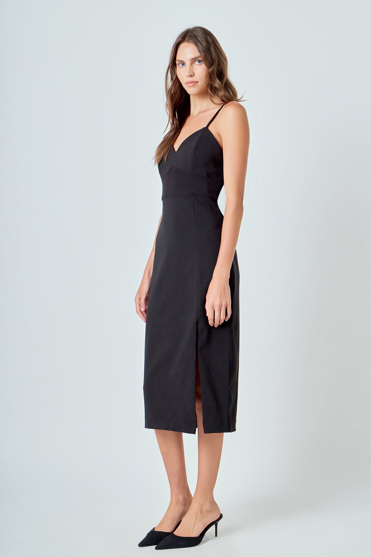 ENDLESS ROSE - Strappy Midi Pencil Dress - DRESSES available at Objectrare