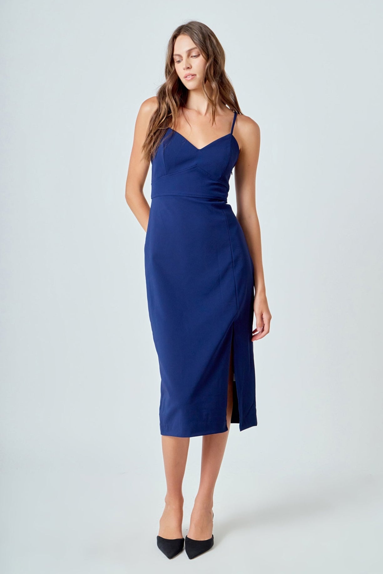 ENDLESS ROSE - Strappy Midi Pencil Dress - DRESSES available at Objectrare