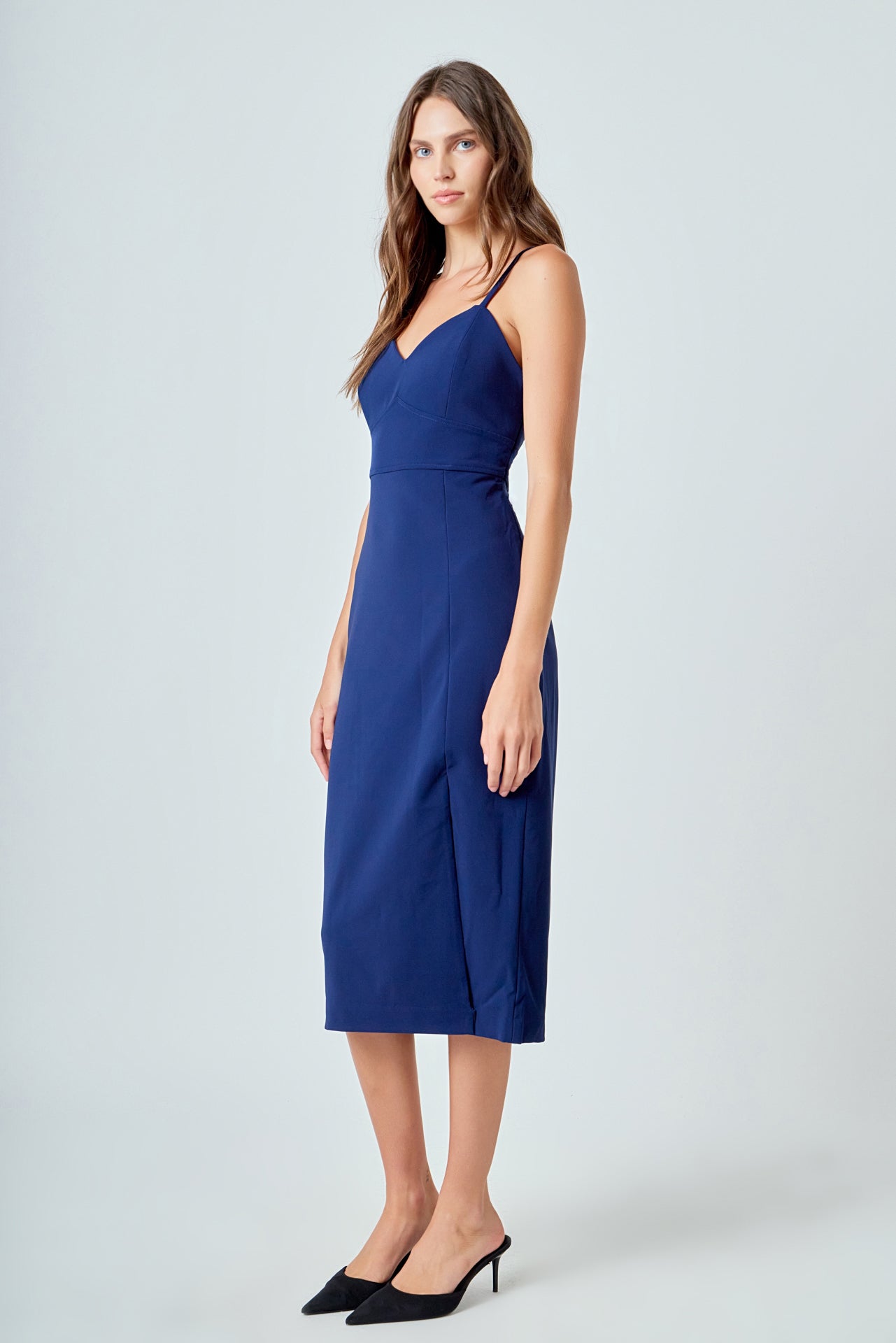 ENDLESS ROSE - Strappy Midi Pencil Dress - DRESSES available at Objectrare