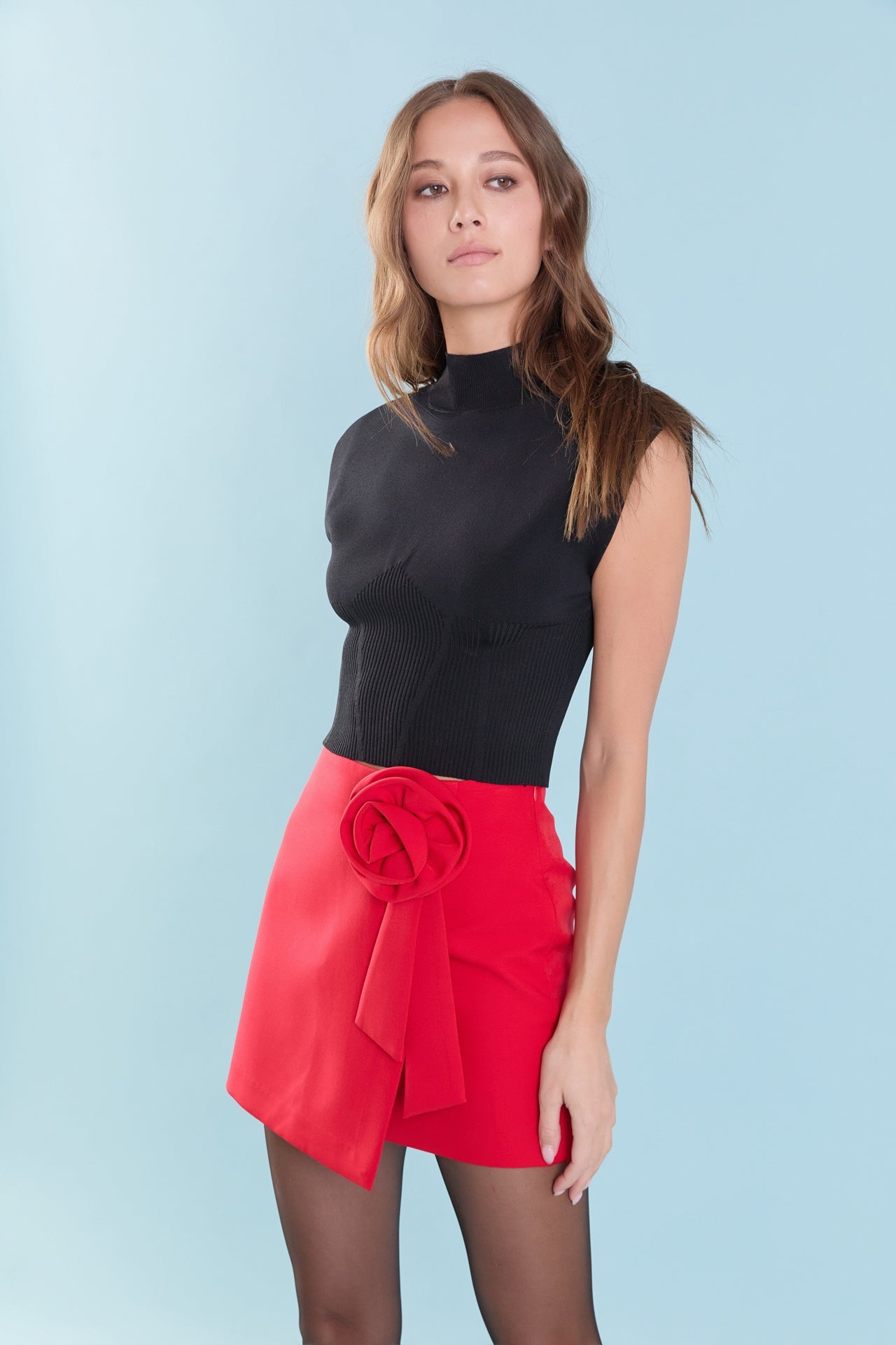ENDLESS ROSE - Corsage Mini Skirt - SKIRTS available at Objectrare