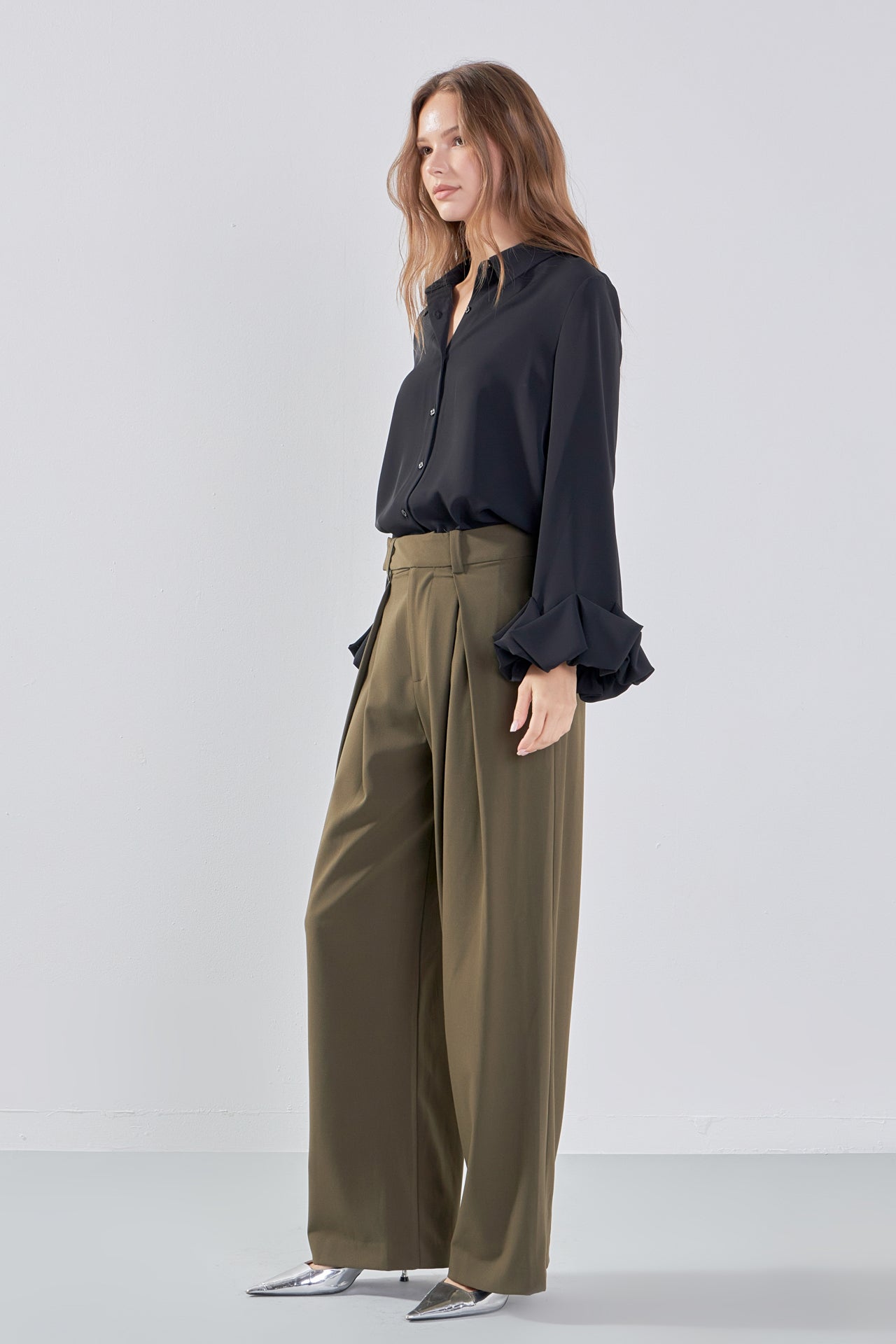 ENDLESS ROSE - Bubble Accent Dress Shirt - SHIRTS & BLOUSES available at Objectrare