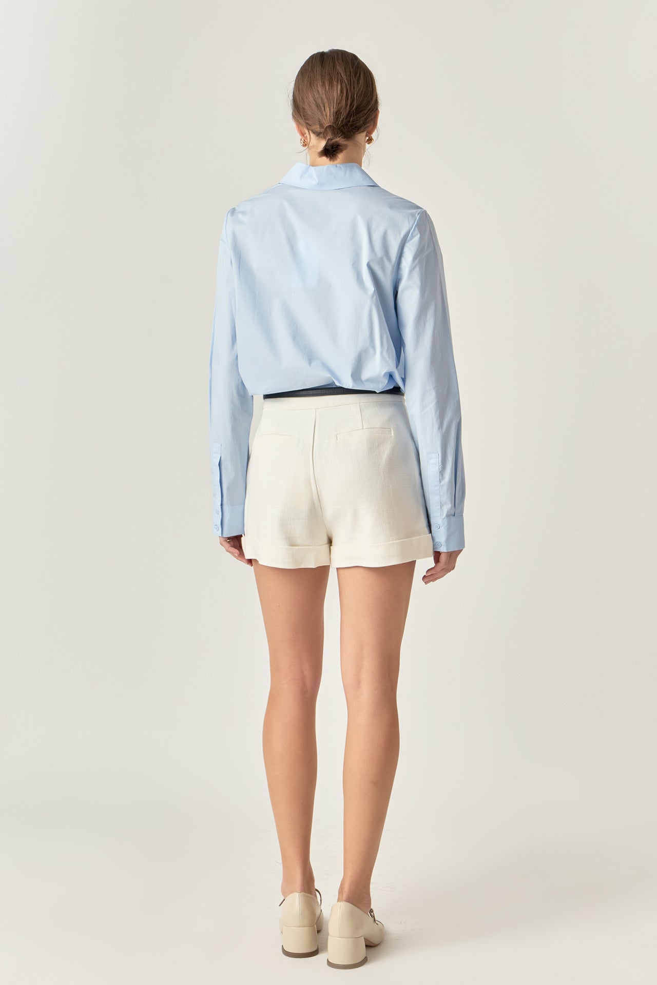 ENGLISH FACTORY - Accent Collar Poplin Dress Shirt - BLOUSES available at Objectrare