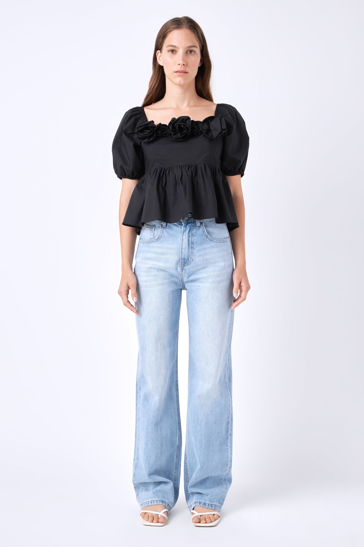ENGLISH FACTORY - Poplin Corsage Top - TOPS available at Objectrare
