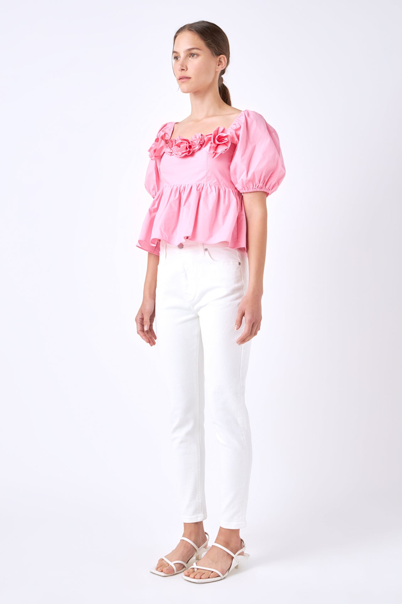 ENGLISH FACTORY - Poplin Corsage Top - TOPS available at Objectrare