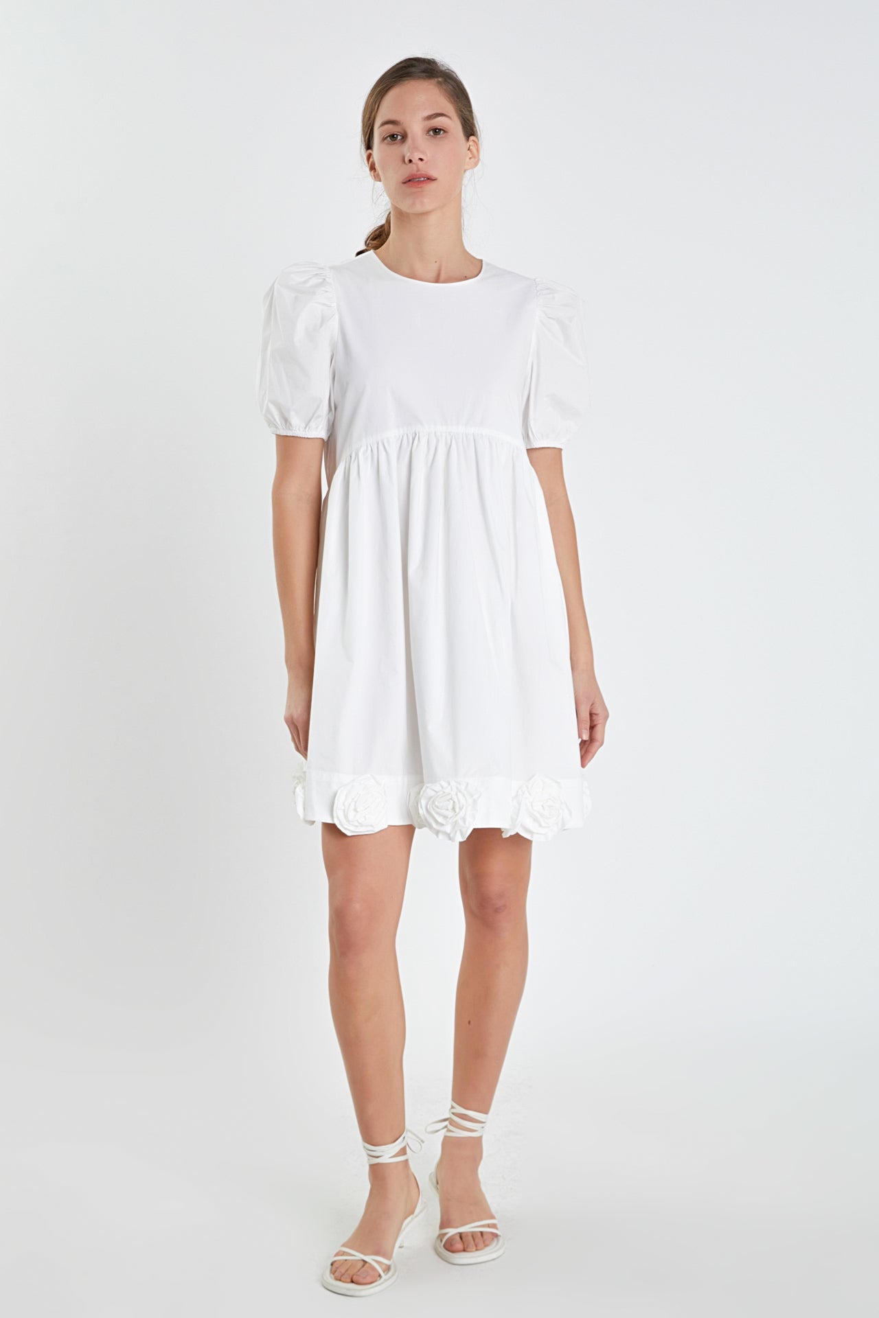 ENGLISH FACTORY - Poplin Corsage Mini Dress - DRESSES available at Objectrare