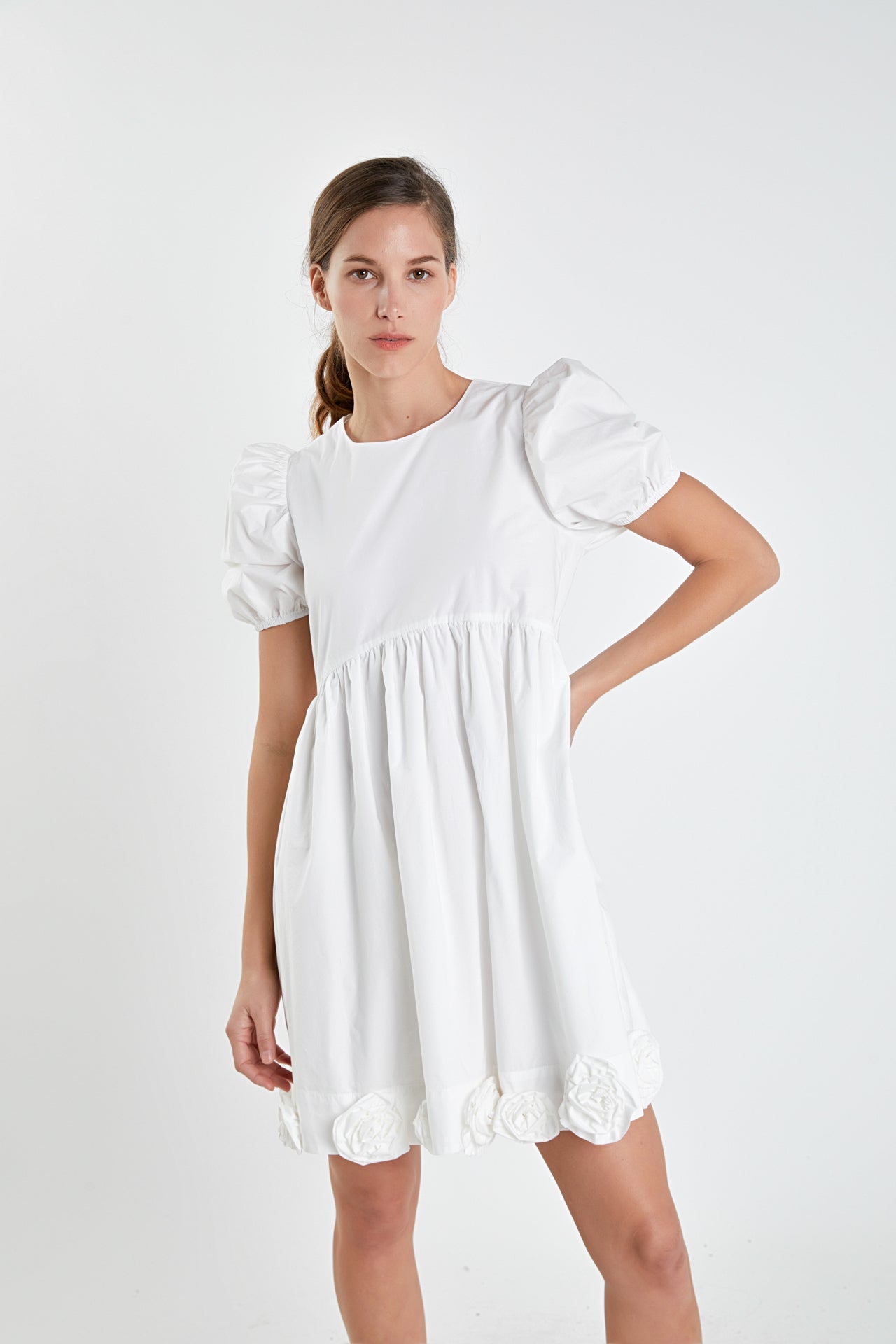ENGLISH FACTORY - Poplin Corsage Mini Dress - DRESSES available at Objectrare