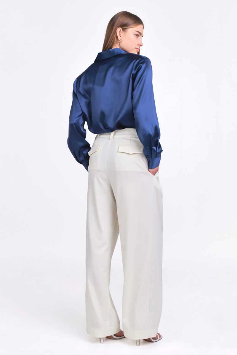 ENDLESS ROSE - Front Pleat Wide Trousers - PANTS available at Objectrare