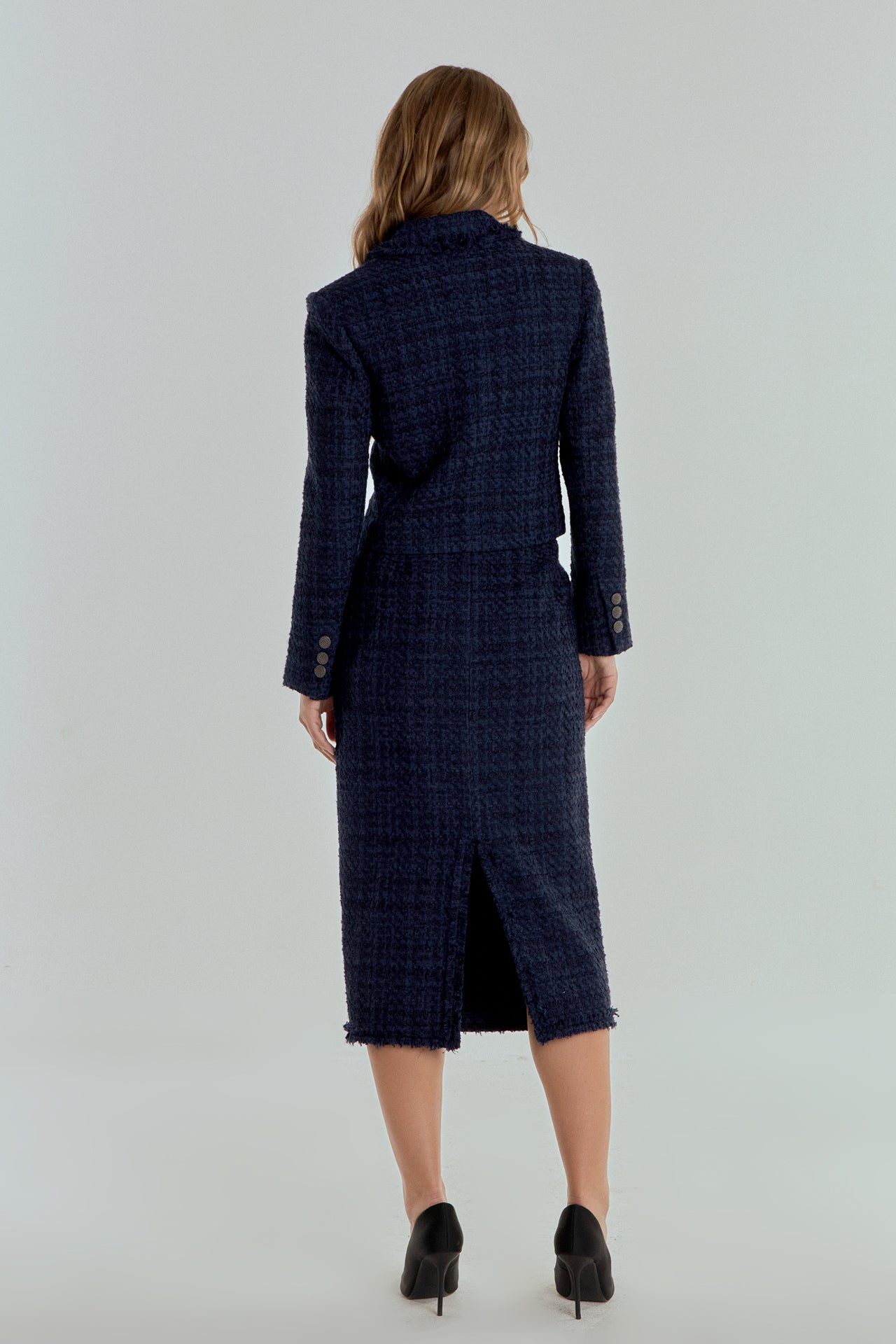 ENDLESS ROSE - Boucle Tweed Double Breast Jacket - JACKETS available at Objectrare