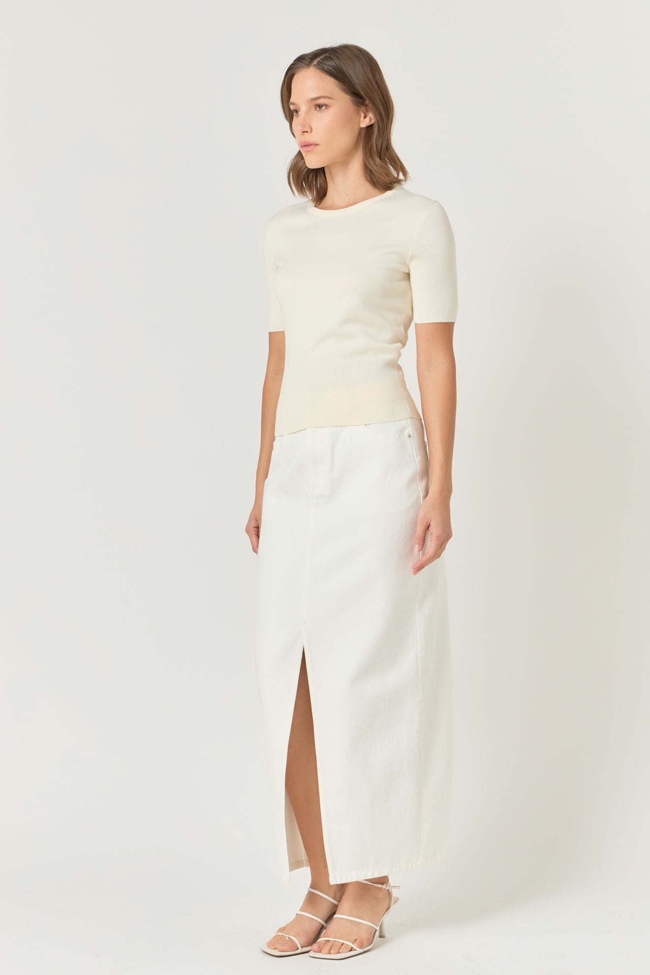 ENDLESS ROSE - Jewel Trim Half Sleeve Top - SWEATERS & KNITS available at Objectrare