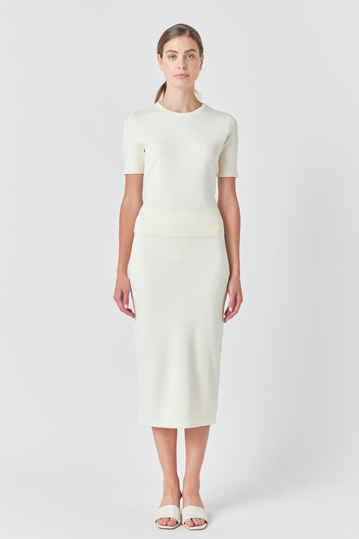 ENDLESS ROSE - Knit Midi Skirt - SKIRTS available at Objectrare