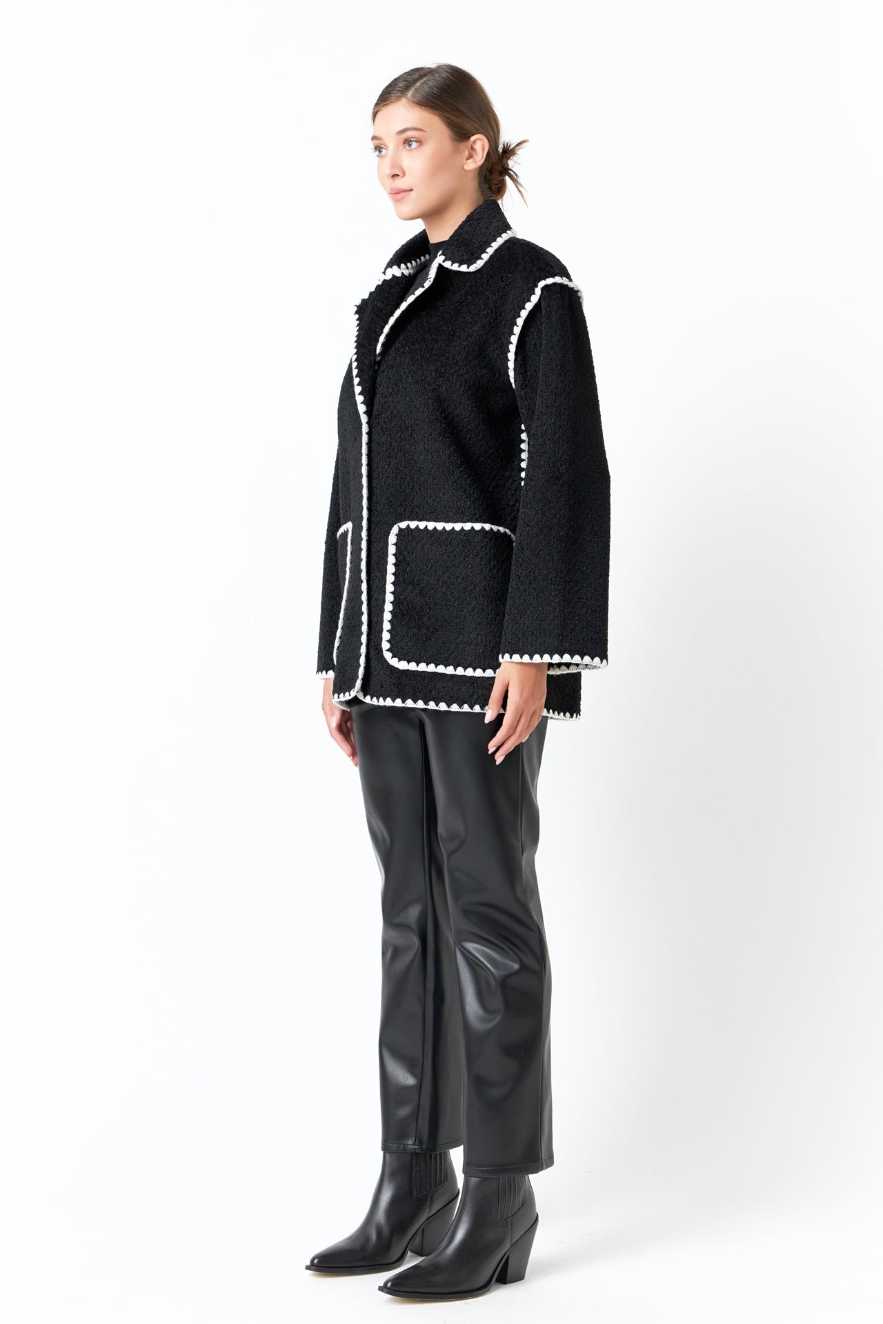 ENDLESS ROSE - Stitched Throw Cardigan - JACKETS available at Objectrare