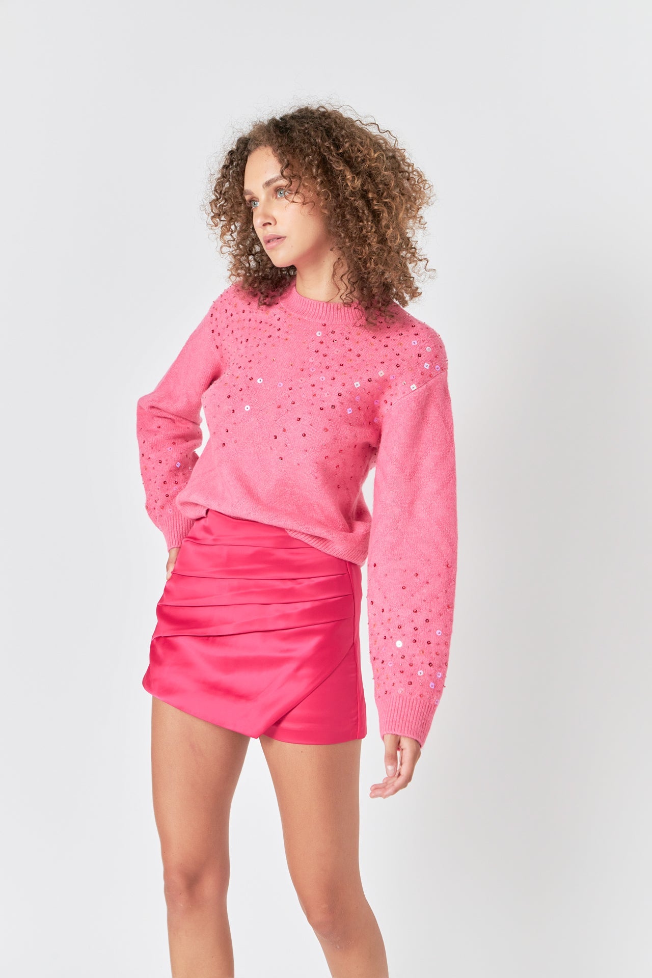 ENDLESS ROSE - Sequins Knit Sweater - SWEATERS & KNITS available at Objectrare