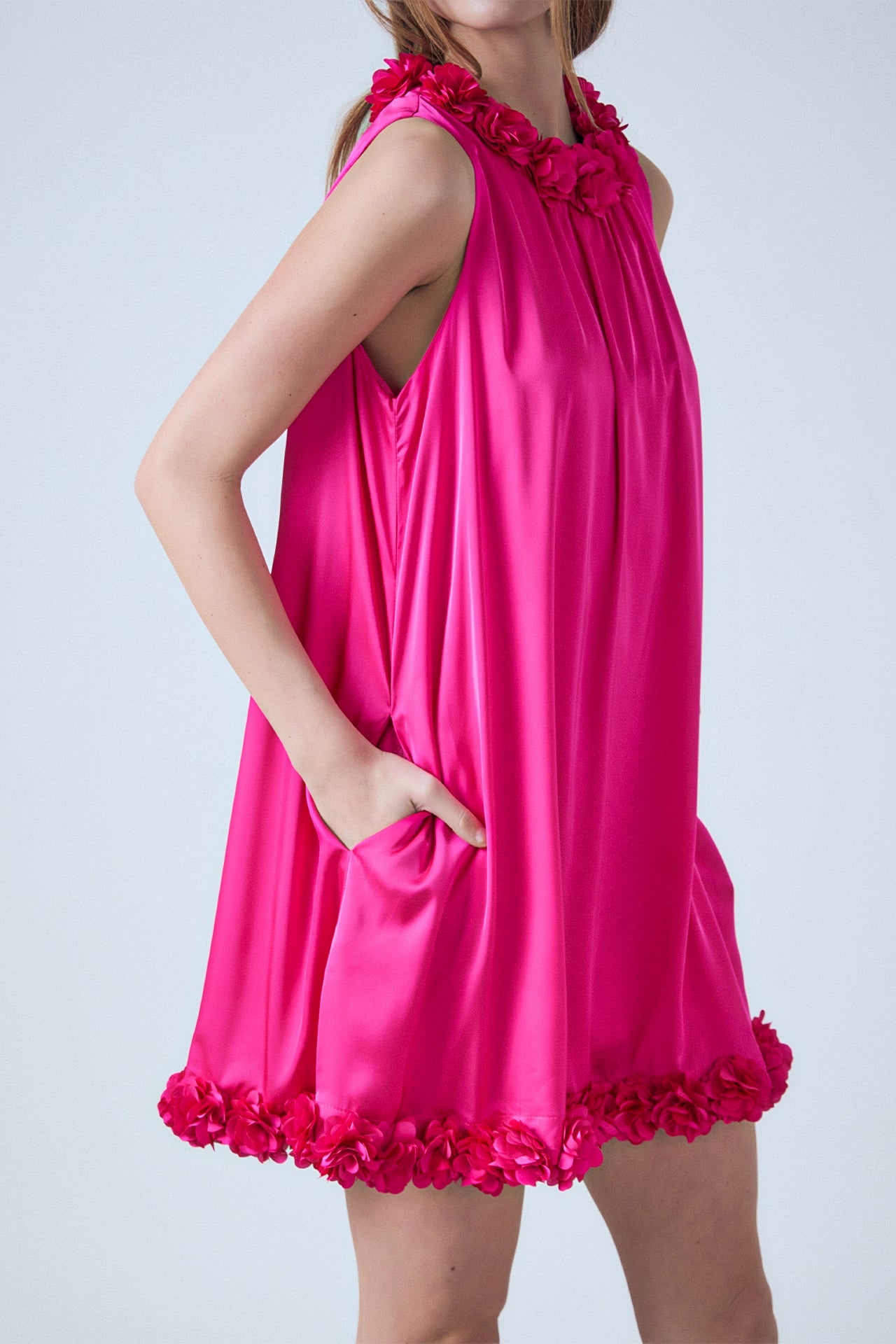 ENDLESS ROSE - Rosette Mini Dress - DRESSES available at Objectrare