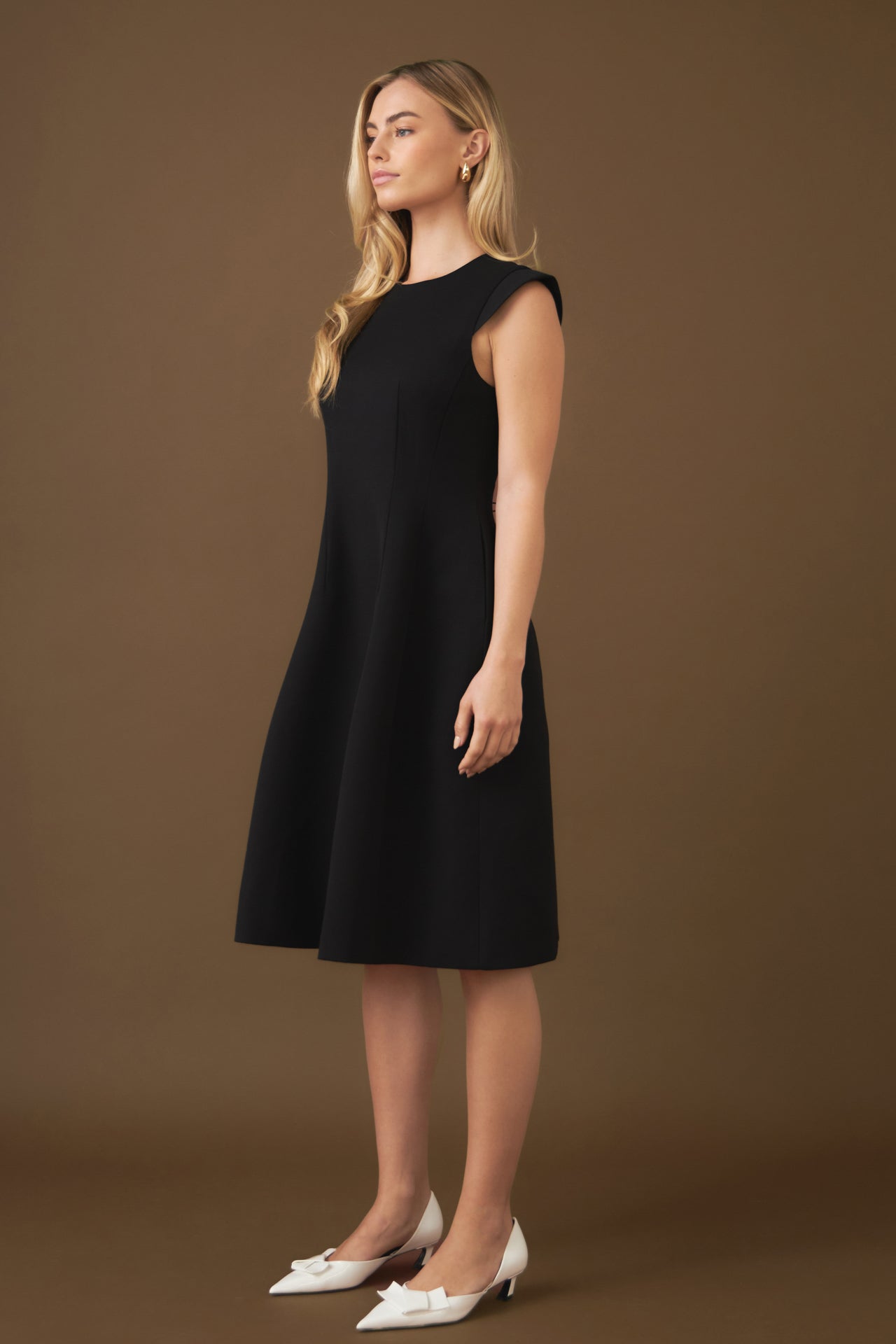 ENDLESS ROSE - Voluminous Cap Sleeve Midi Dress - DRESSES available at Objectrare