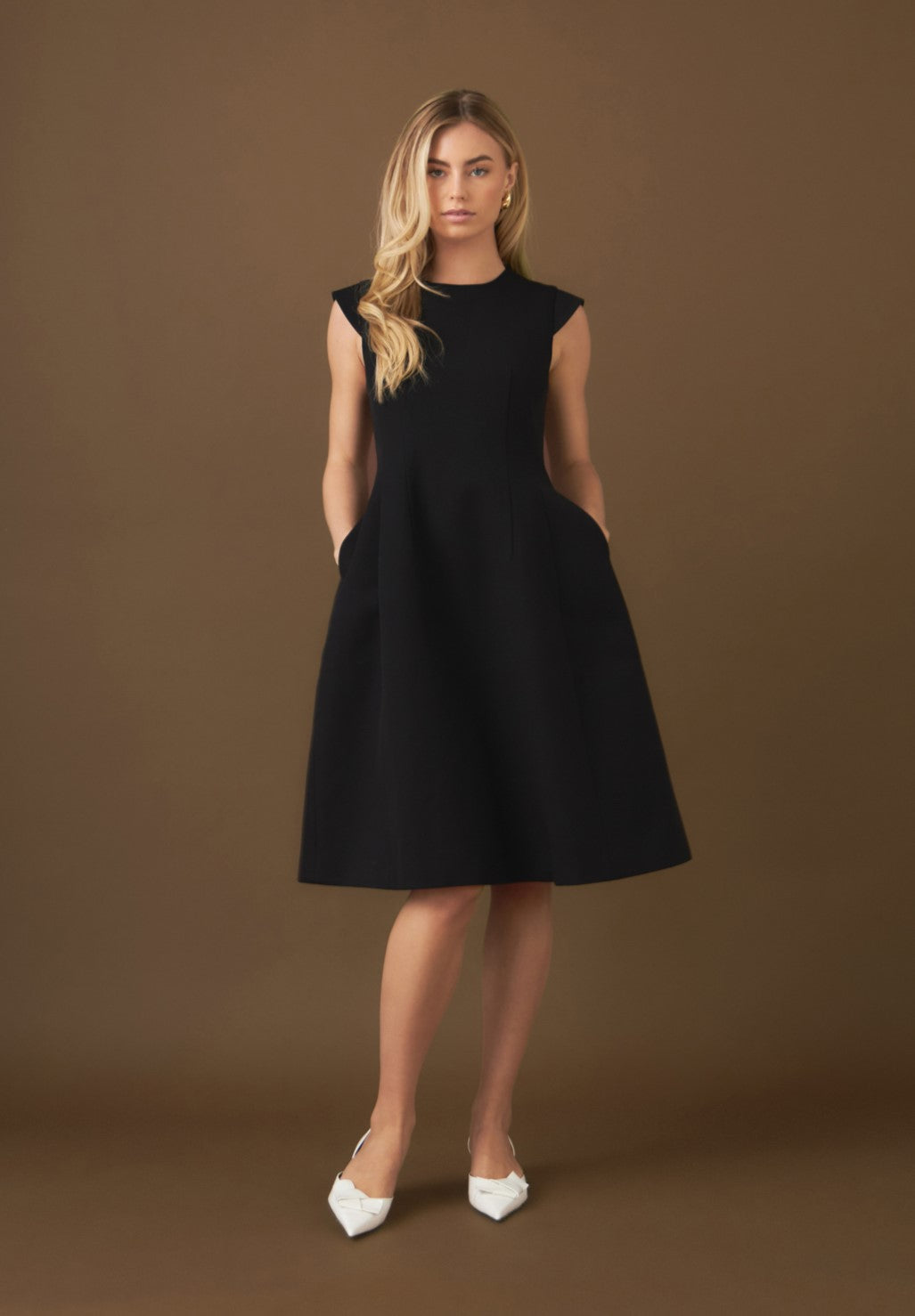 ENDLESS ROSE - Voluminous Cap Sleeve Midi Dress - DRESSES available at Objectrare