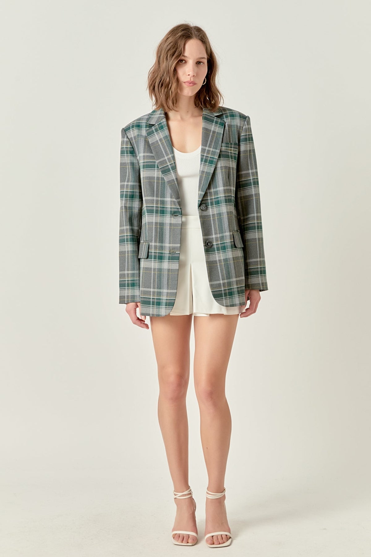 ENGLISH FACTORY - Plaid Blazer - BLAZERS available at Objectrare