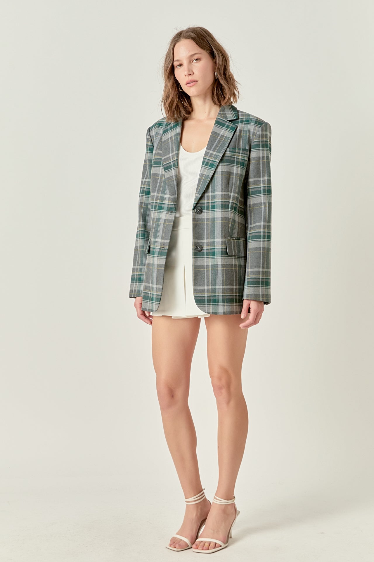 ENGLISH FACTORY - Plaid Blazer - BLAZERS available at Objectrare