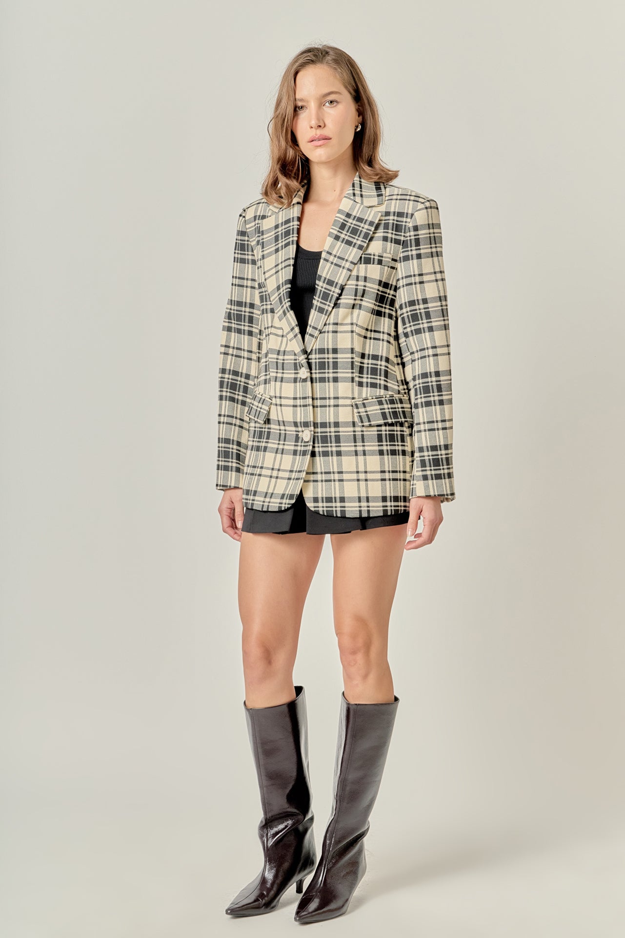 ENGLISH FACTORY - Statement Plaid Blazer - BLAZERS available at Objectrare