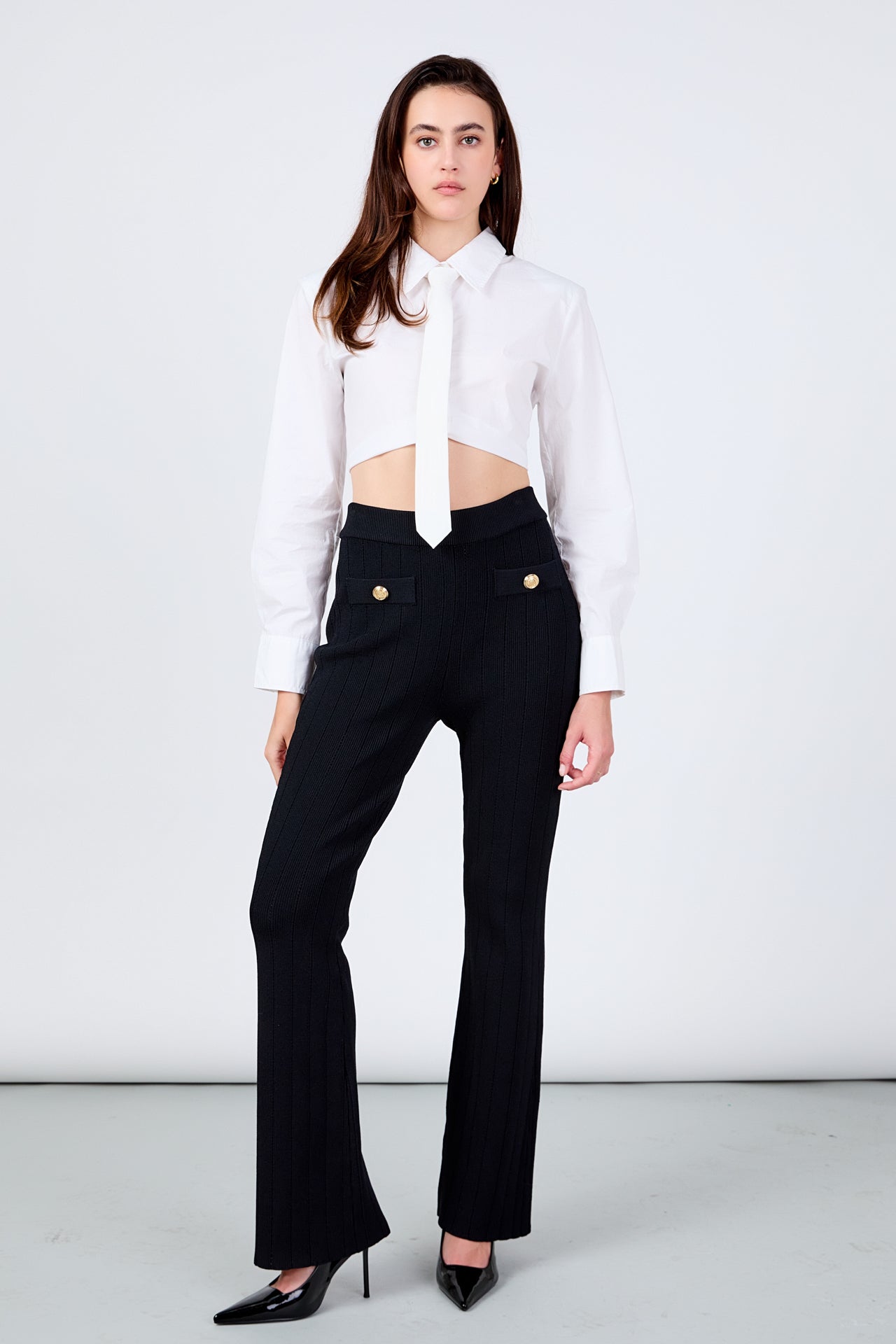 Shank Button Knit Pants
