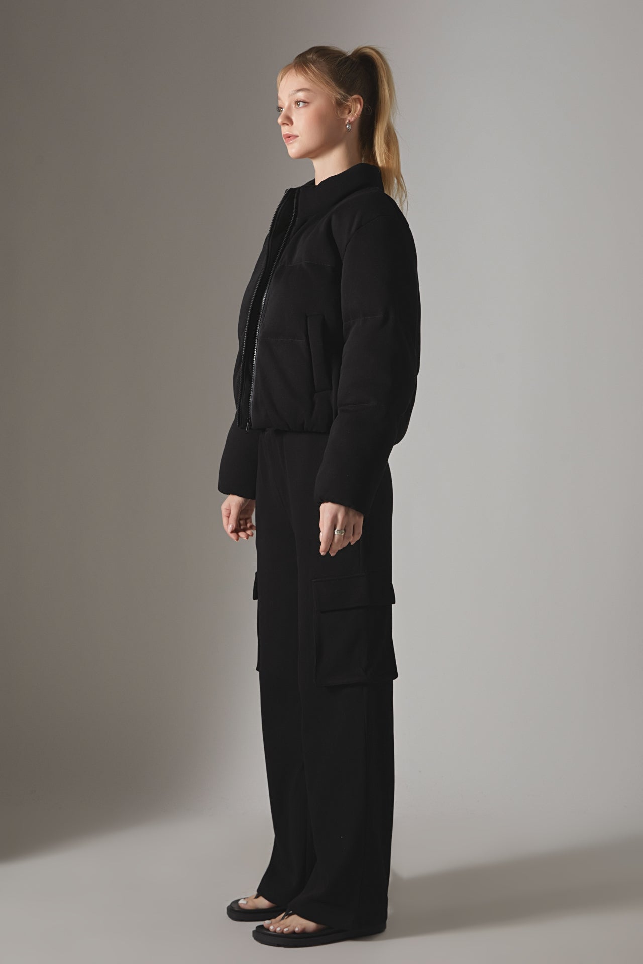 GREY LAB - Knit Puffer Jacket - JACKETS available at Objectrare