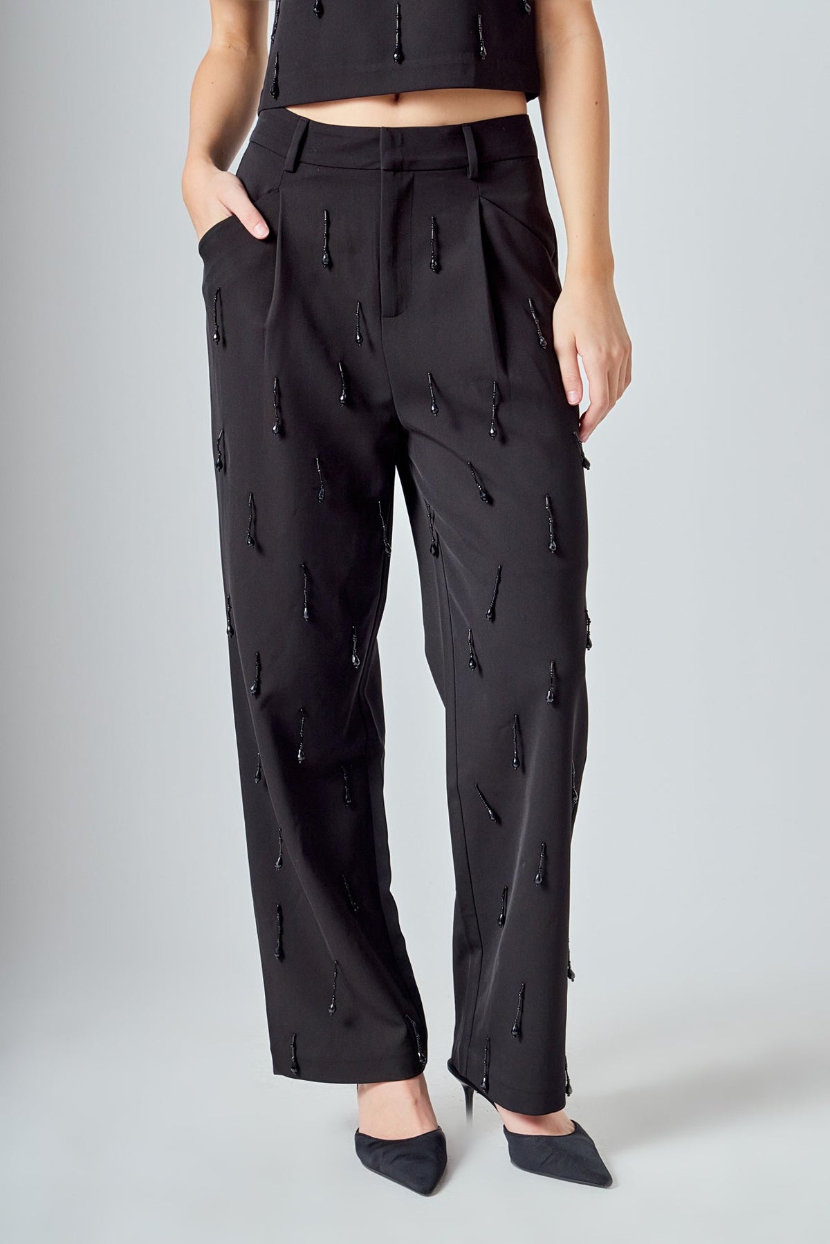 ENDLESS ROSE - Beaded Pants - PANTS available at Objectrare