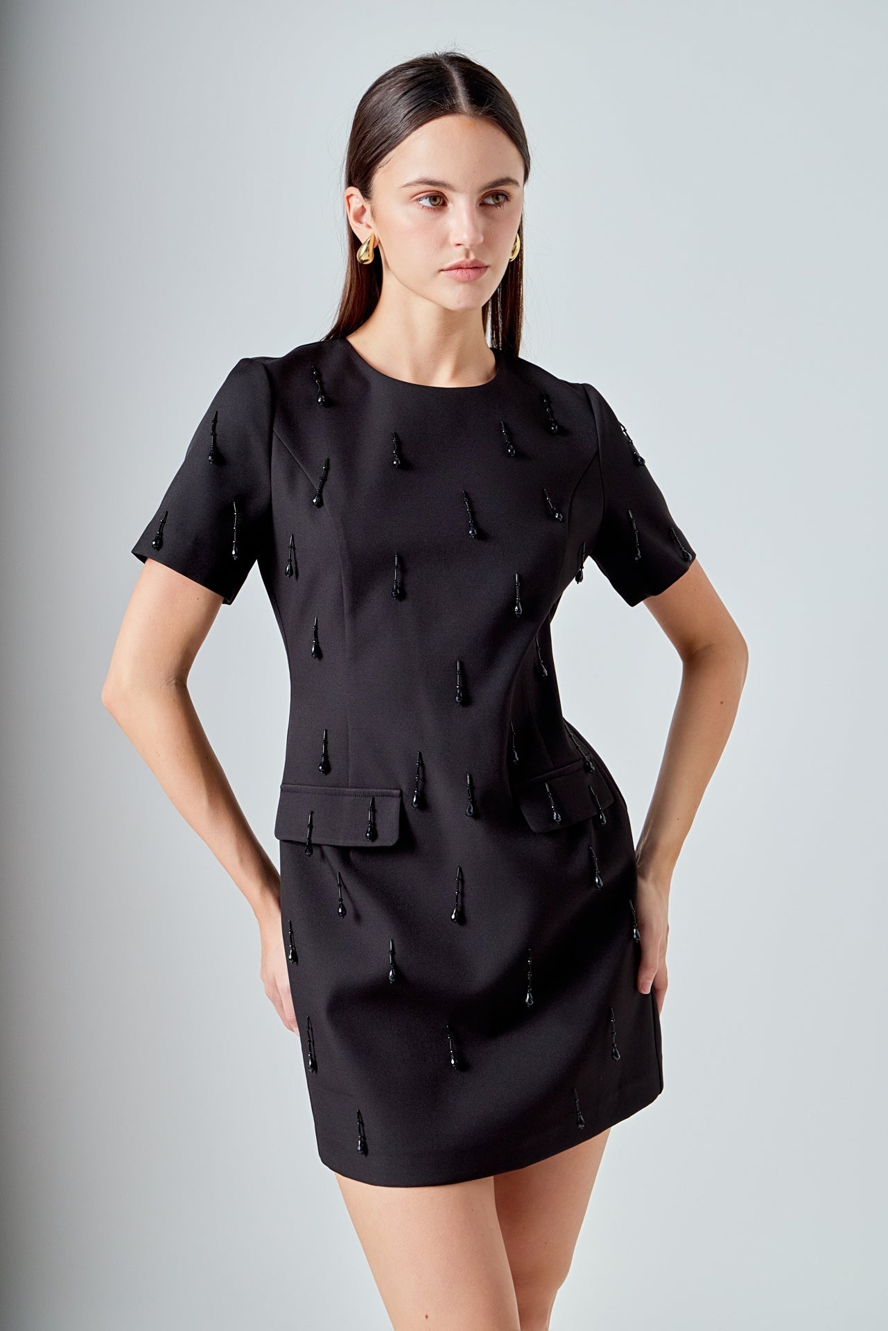ENDLESS ROSE - Premium Beaded Mini Dress - DRESSES available at Objectrare