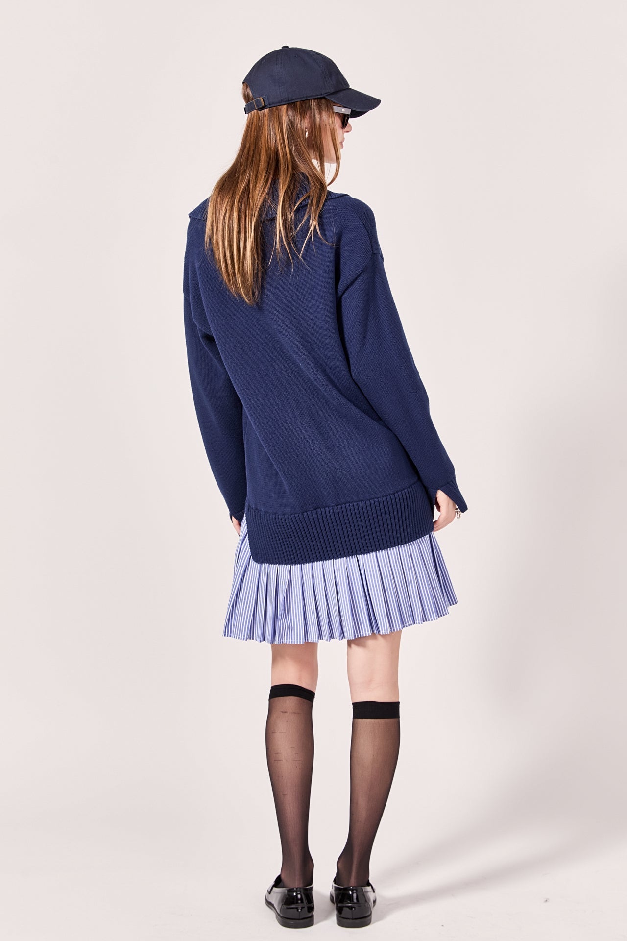 ENGLISH FACTORY - Mixed Media Pleated Mini Dress - DRESSES available at Objectrare