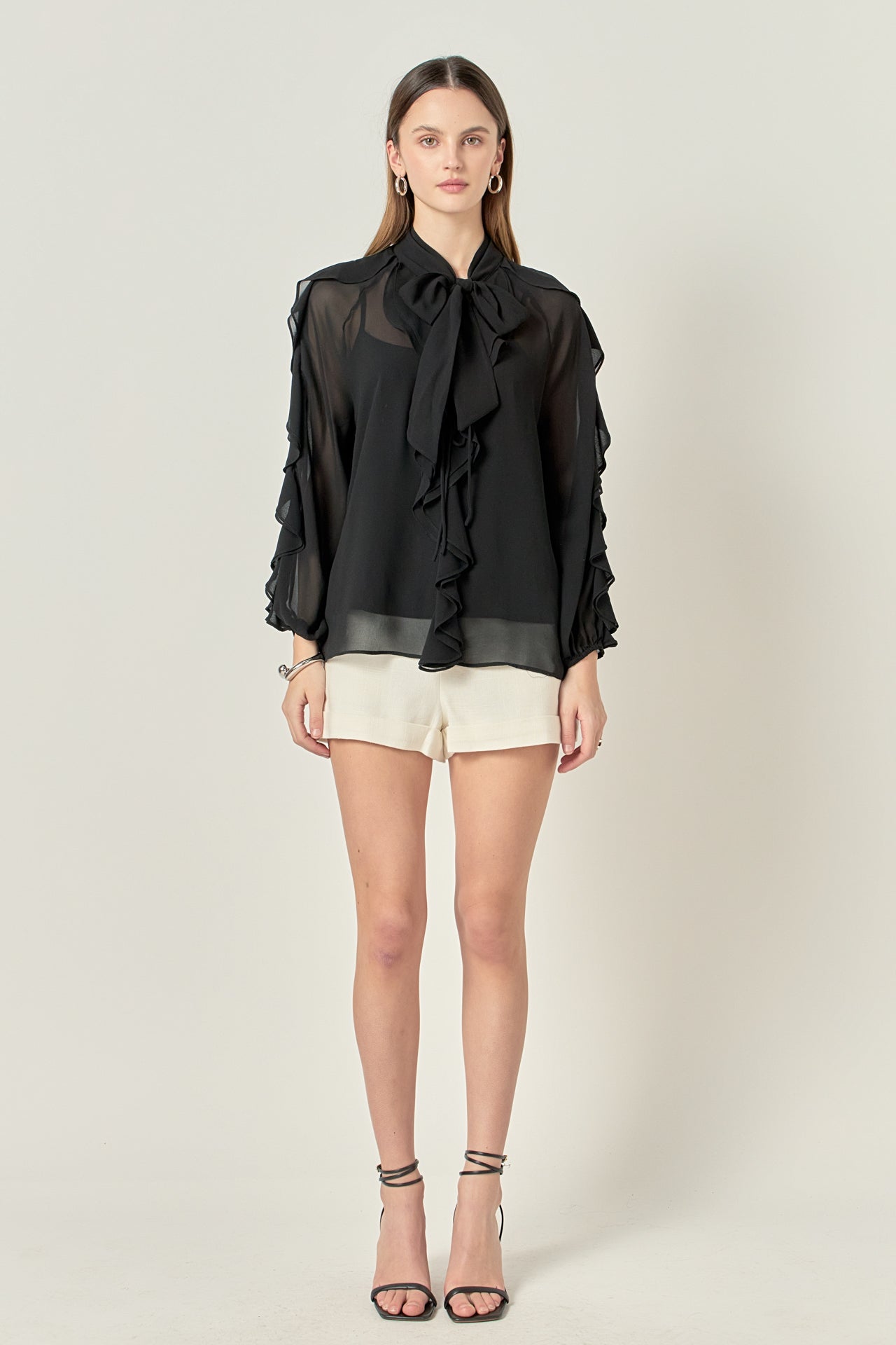 ENDLESS ROSE - Chiffon Peekaboo Top - TOPS available at Objectrare