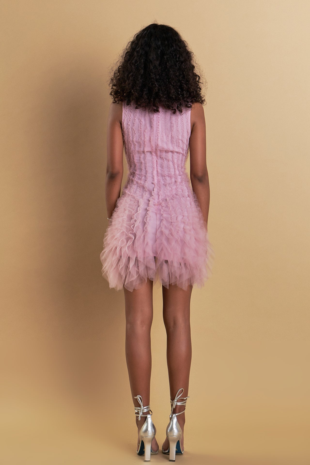ENDLESS ROSE - Tulle Ruffled Mini Dress - DRESSES available at Objectrare