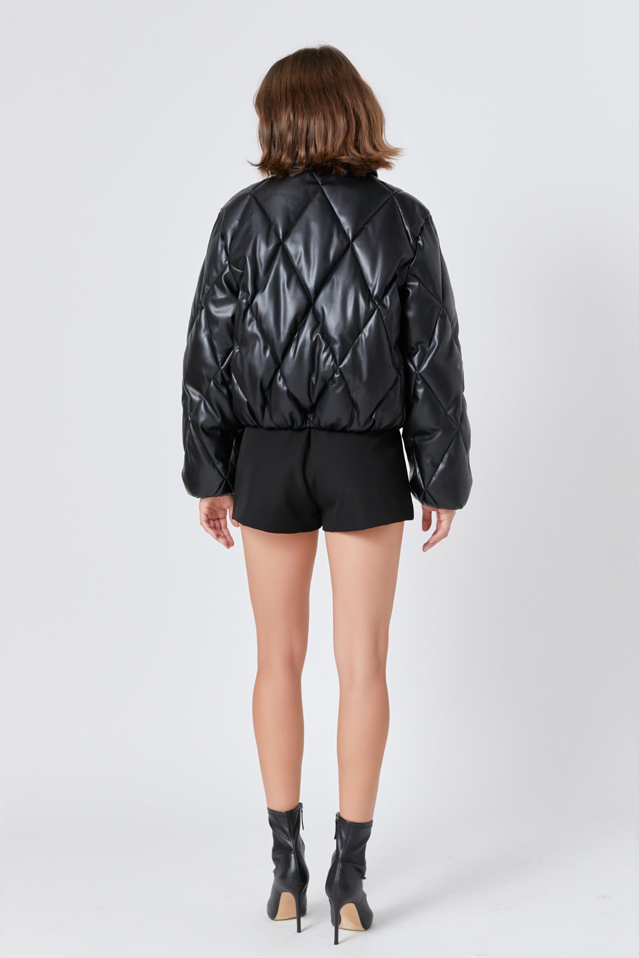 ENDLESS ROSE - Quilted Pu Bomber - JACKETS available at Objectrare