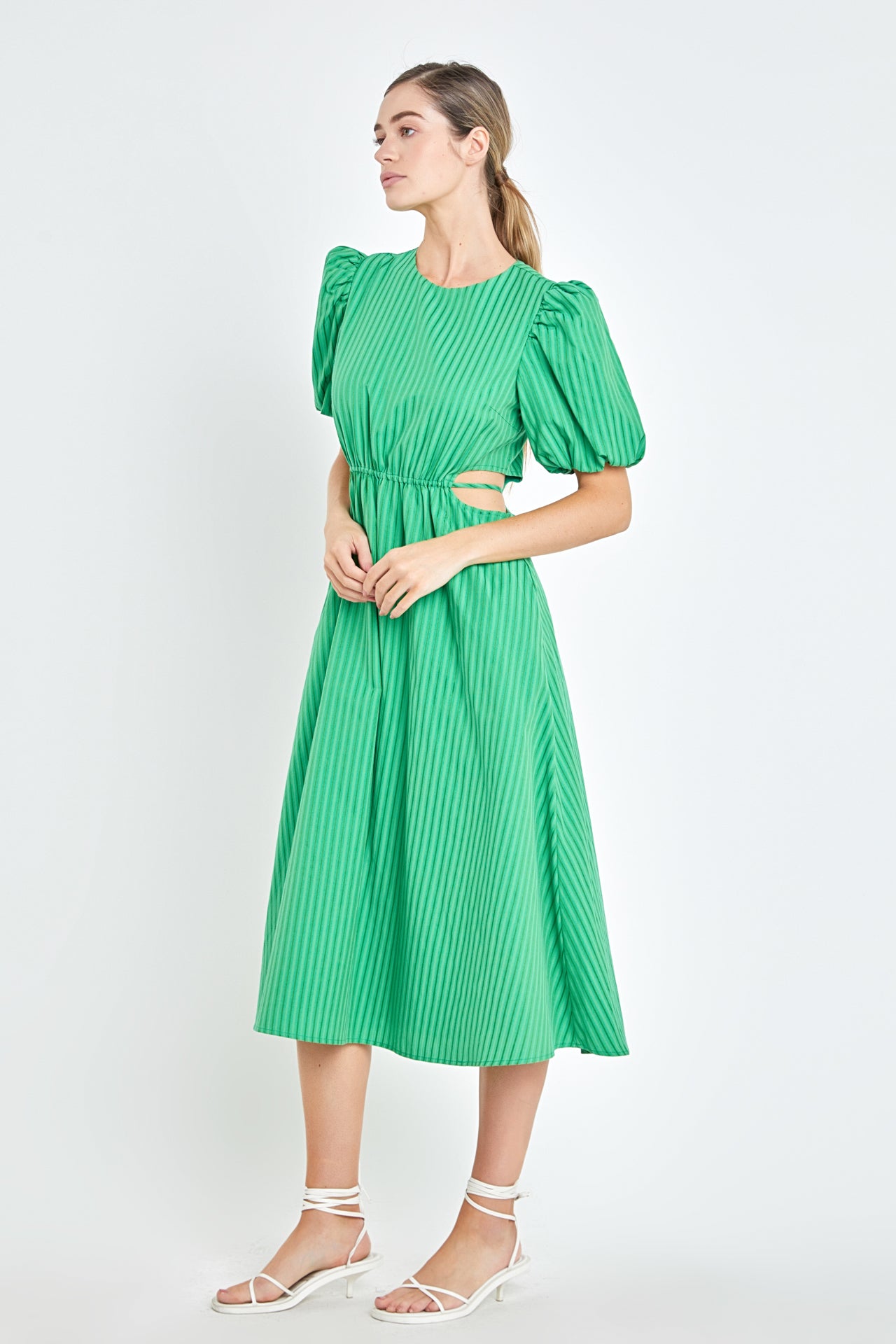 ENGLISH FACTORY - English Factory - Striped Cutout Maxi Dress - DRESSES available at Objectrare