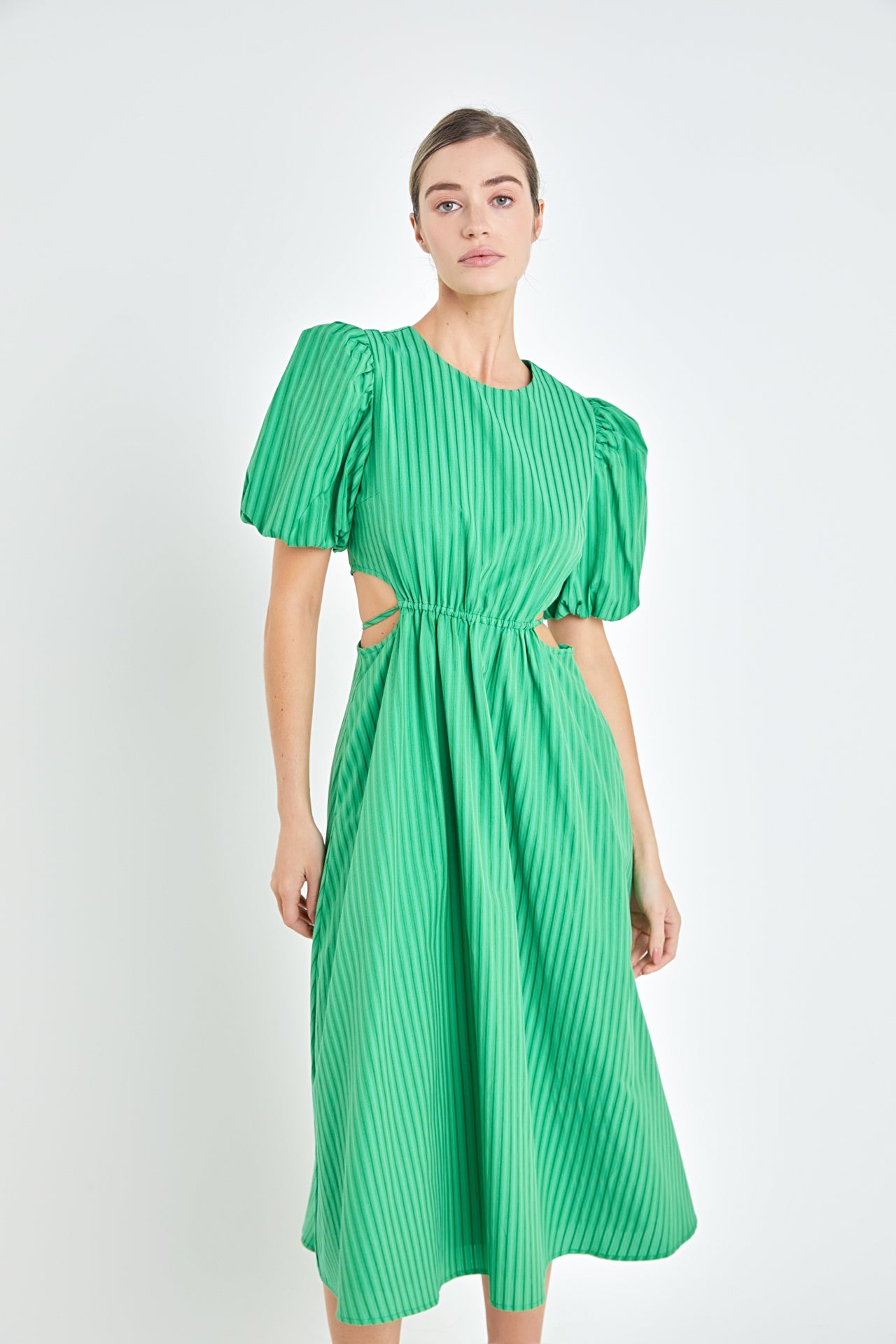 ENGLISH FACTORY - English Factory - Striped Cutout Maxi Dress - DRESSES available at Objectrare