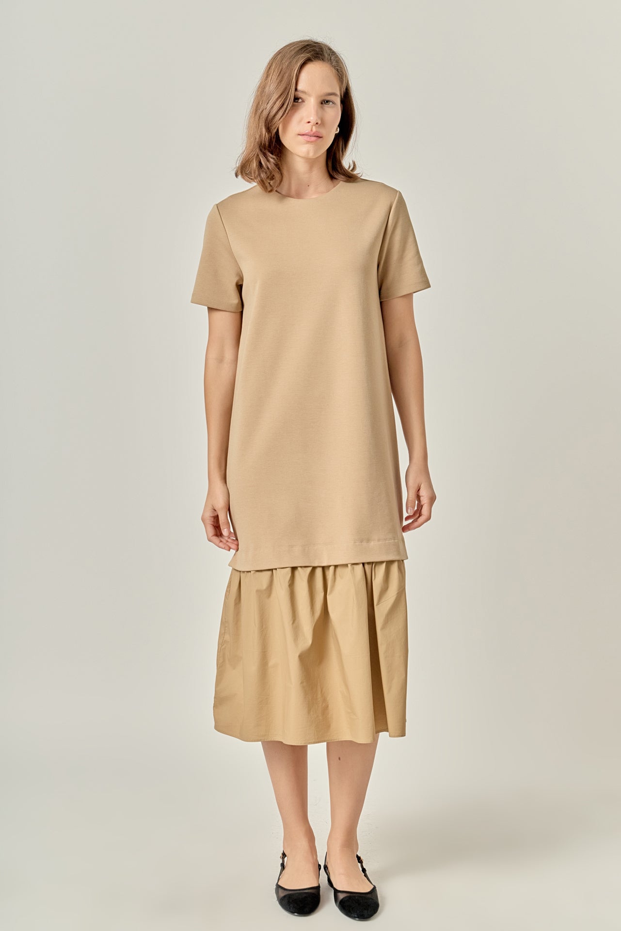 ENGLISH FACTORY - Mixed Media Tee Maxi Dress - DRESSES available at Objectrare