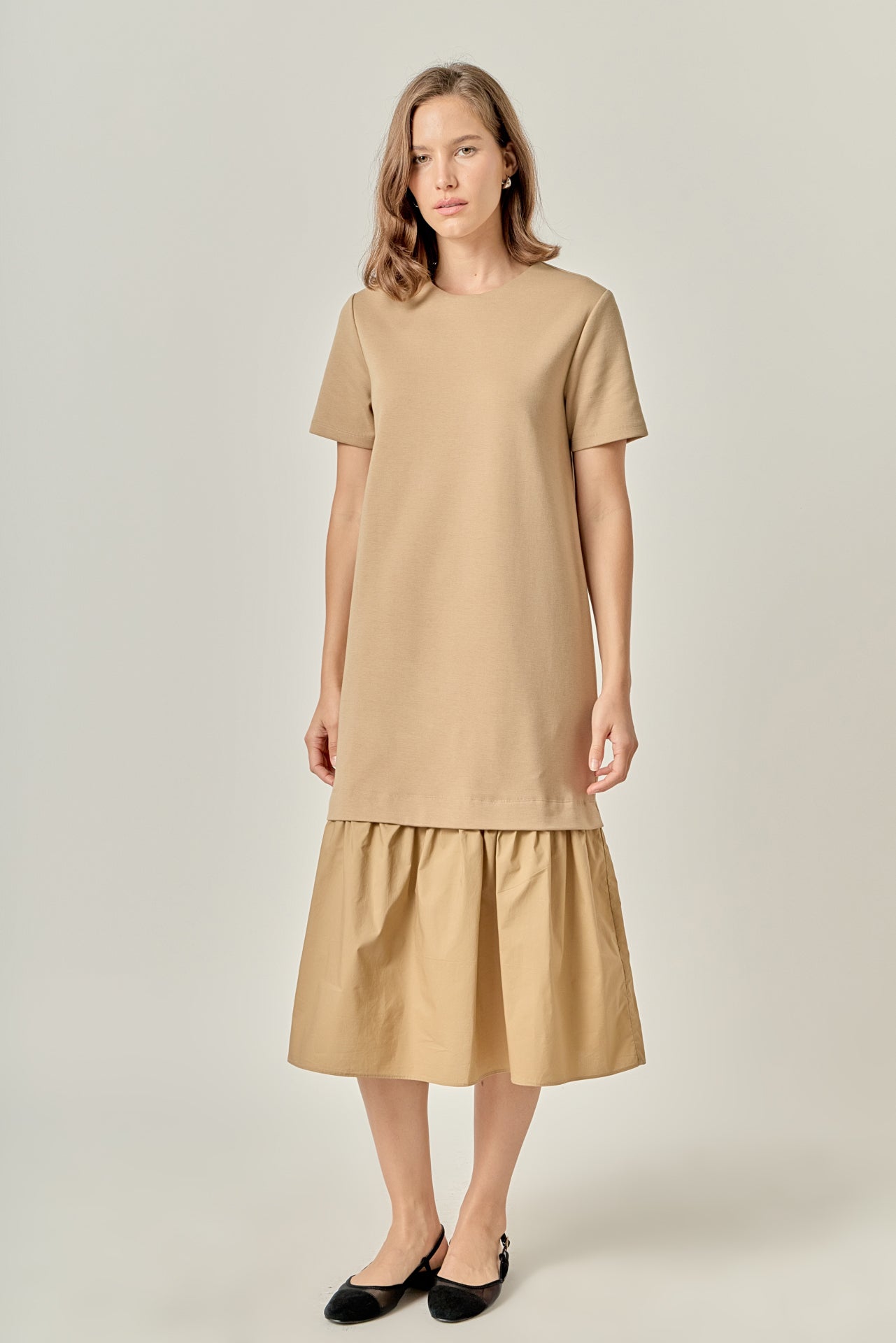 ENGLISH FACTORY - Mixed Media Tee Maxi Dress - DRESSES available at Objectrare