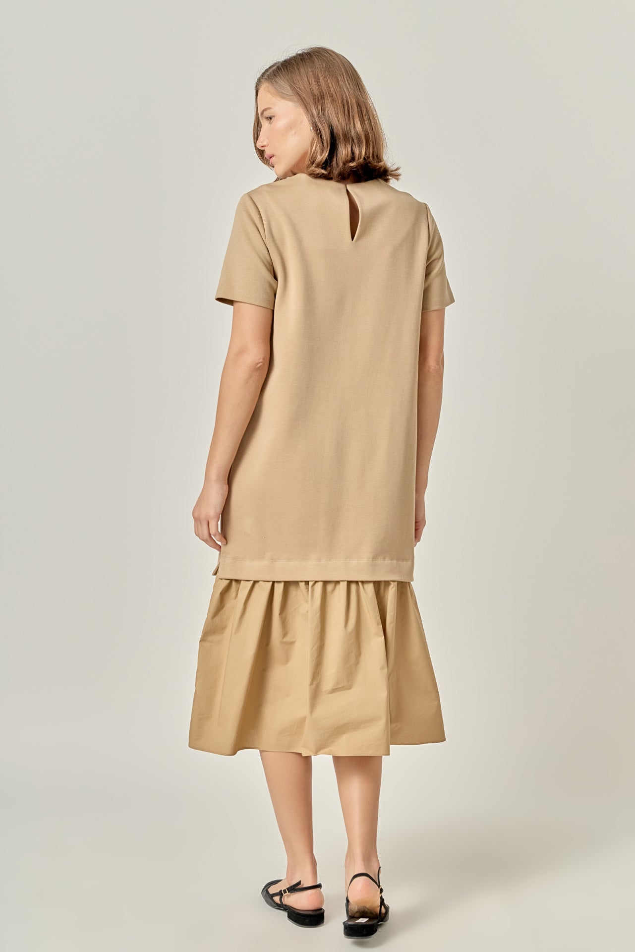 ENGLISH FACTORY - Mixed Media Tee Maxi Dress - DRESSES available at Objectrare