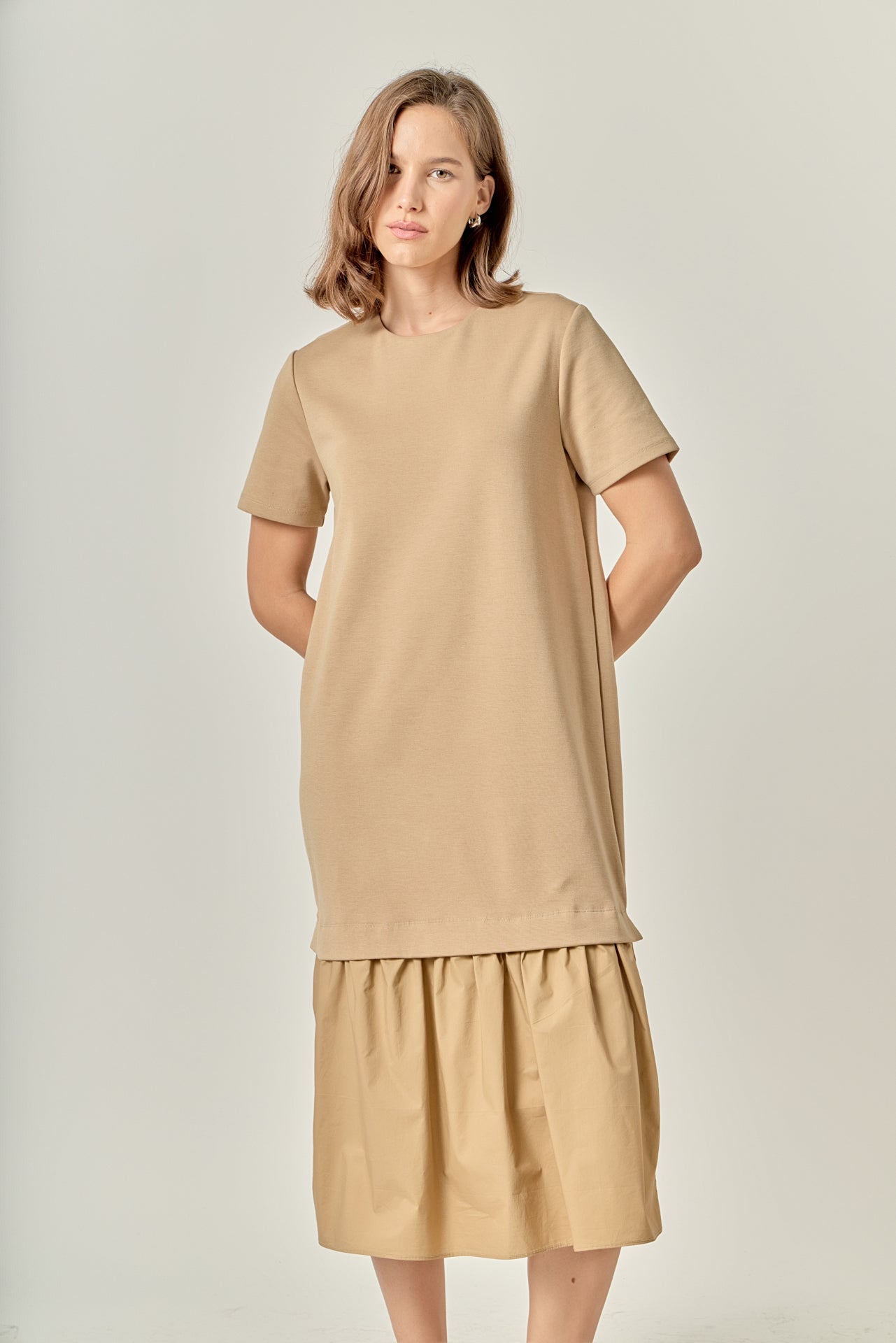 ENGLISH FACTORY - Mixed Media Tee Maxi Dress - DRESSES available at Objectrare