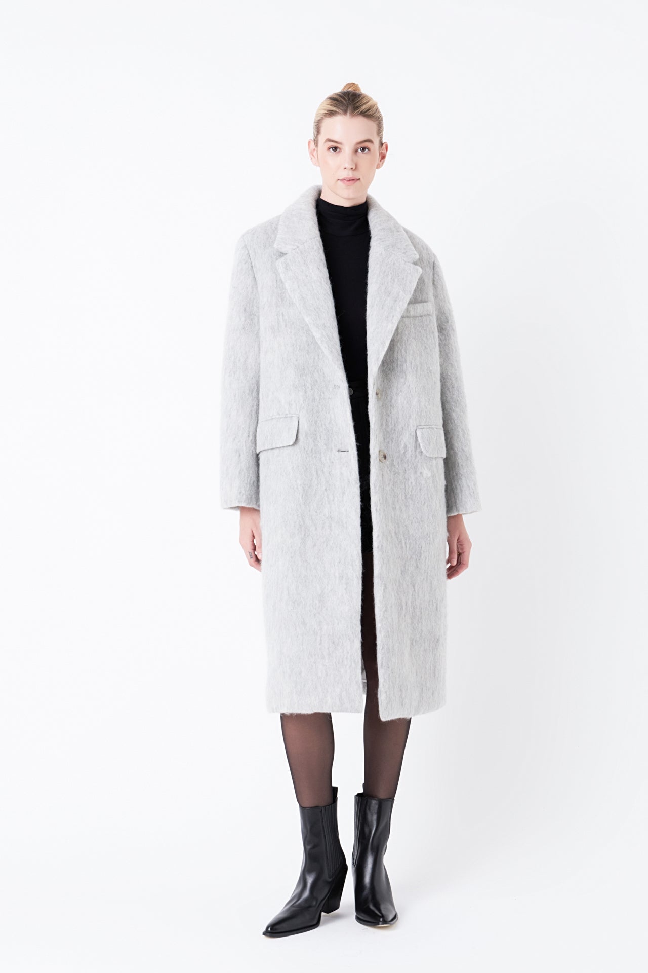 GREY LAB - Oversize Single-breasted Long Coat - COATS available at Objectrare