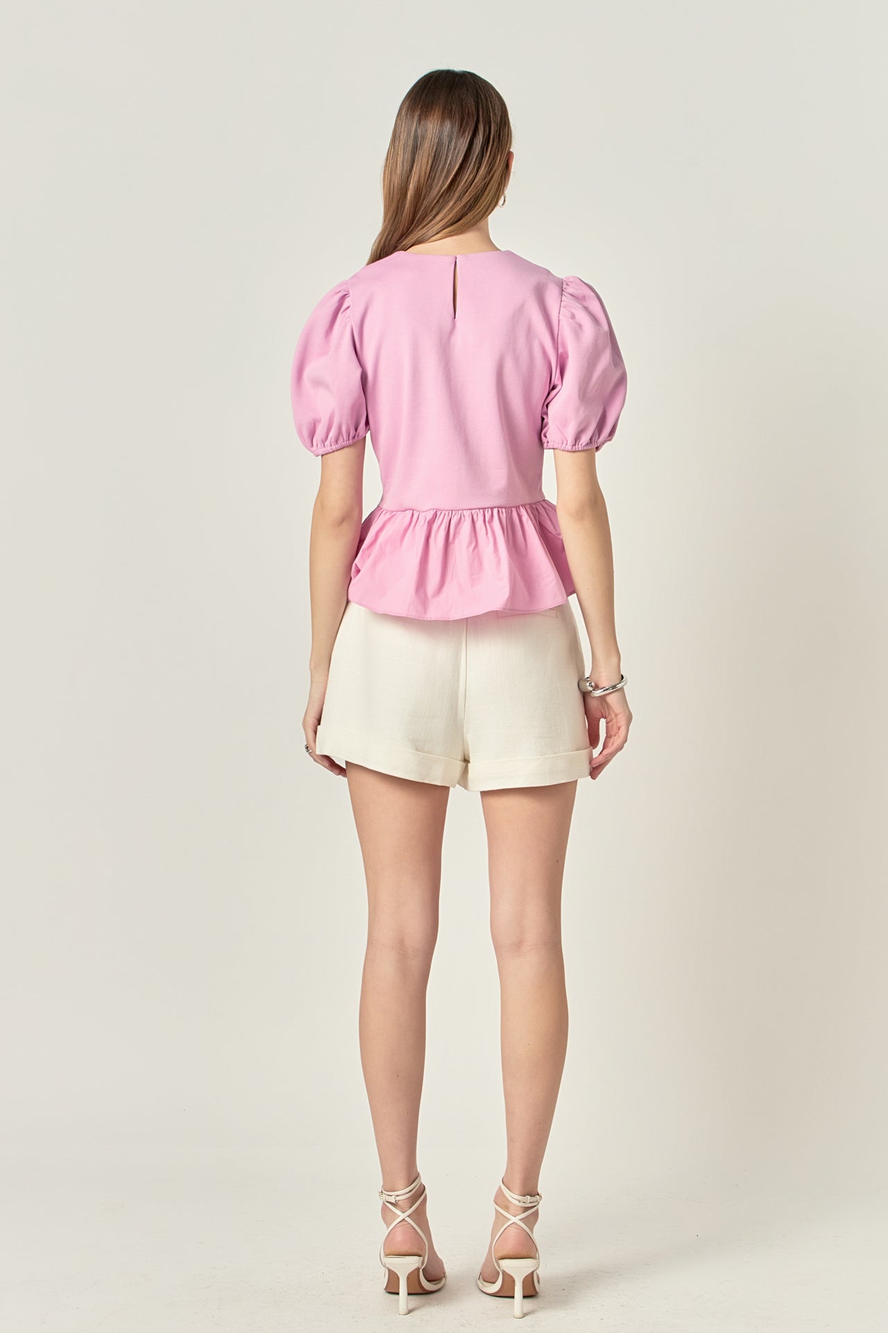ENGLISH FACTORY - Mixed Media Bubble Top - TOPS available at Objectrare