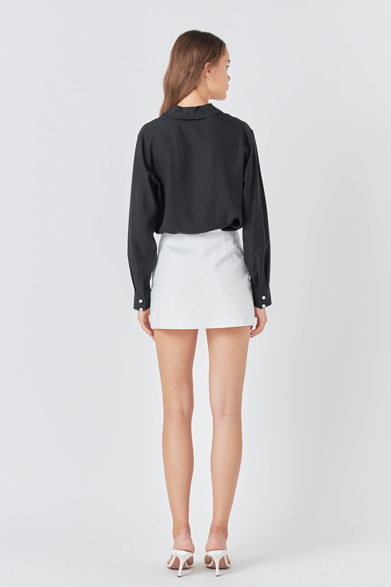 ENDLESS ROSE - Pearl Button Collared Shirt - SHIRTS & BLOUSES available at Objectrare