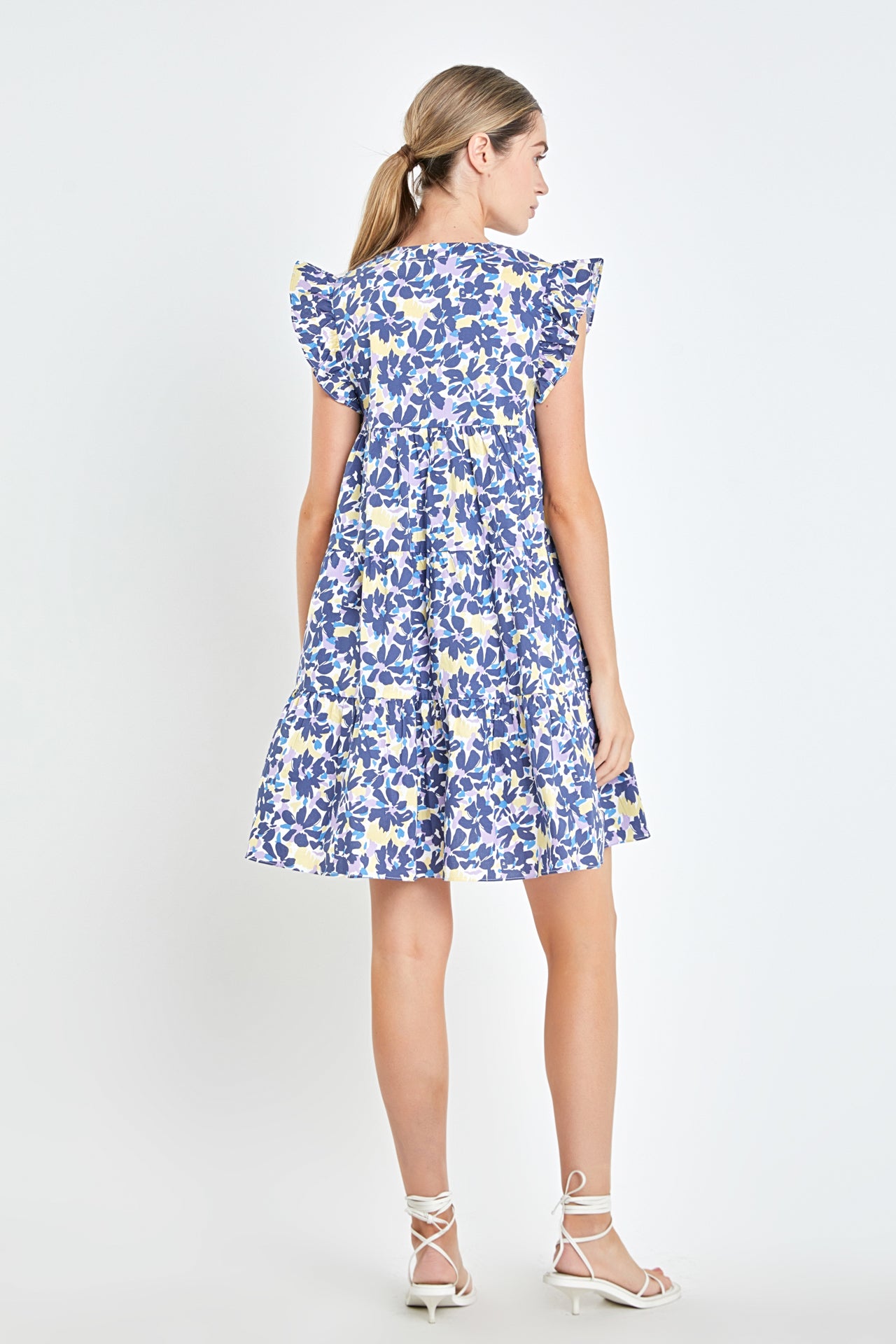 ENGLISH FACTORY - Floral Printed Babydoll Mini Dress - DRESSES available at Objectrare