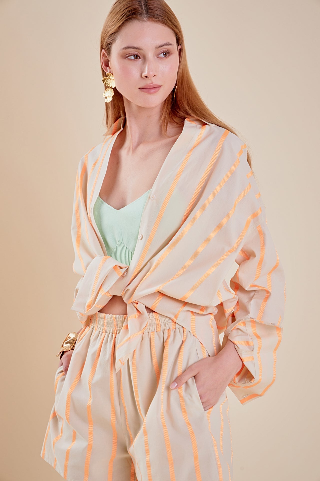 ENGLISH FACTORY - Tape Stripe Poplin Shirt - TOPS available at Objectrare