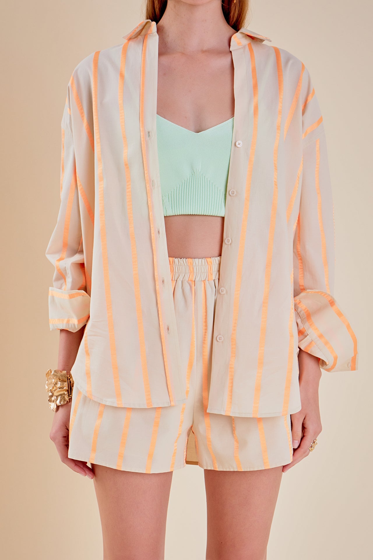 ENGLISH FACTORY - Tape Stripe Poplin Shirt - TOPS available at Objectrare