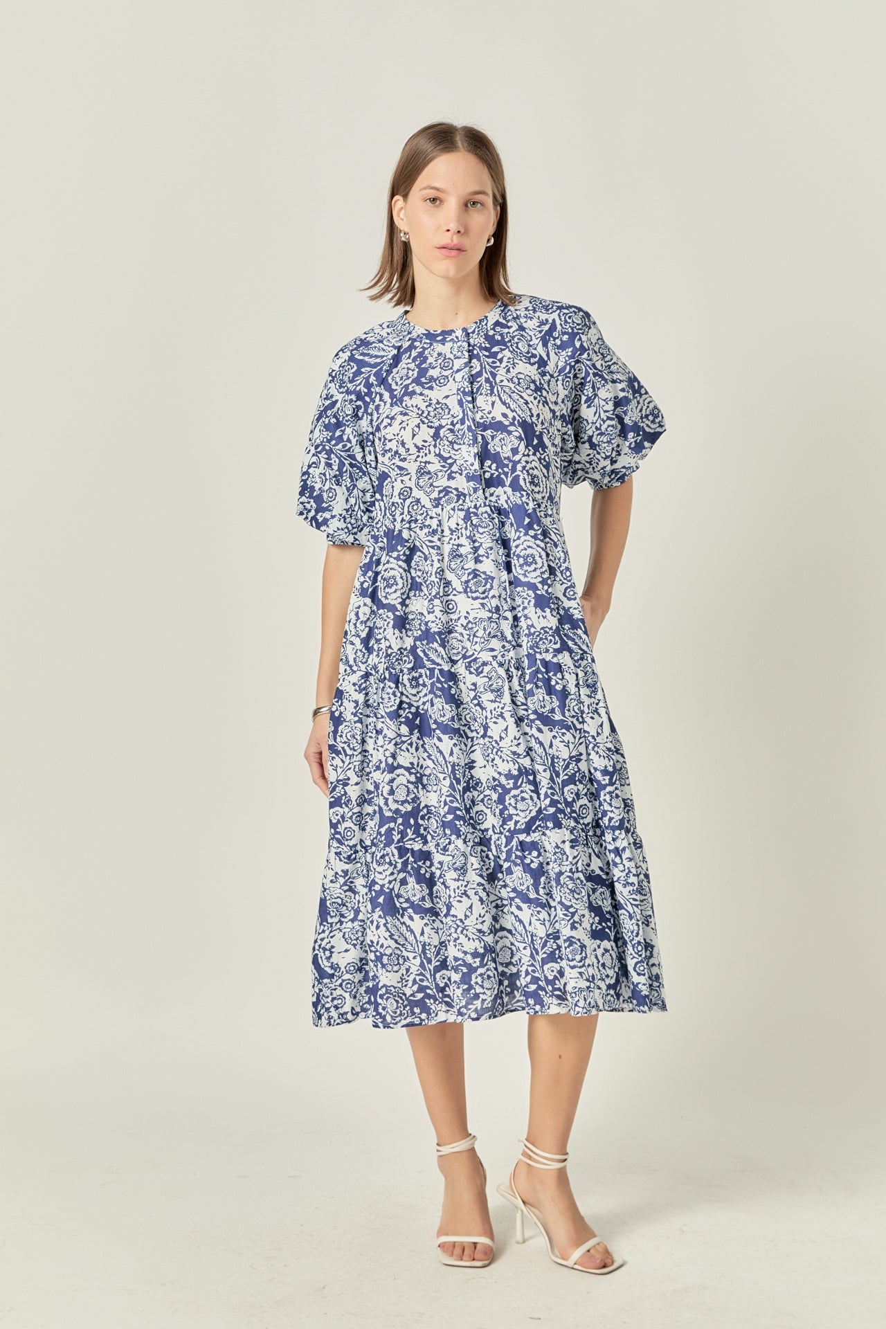 ENGLISH FACTORY - Floral Print Midi Dress - DRESSES available at Objectrare