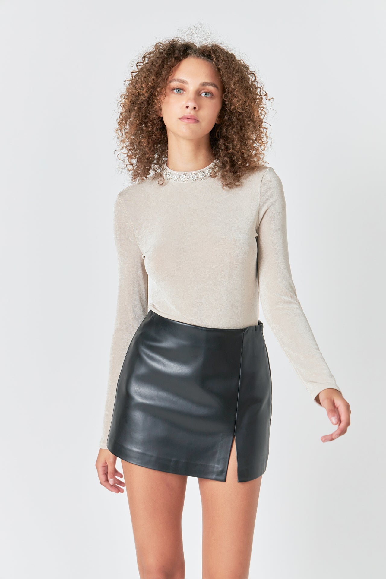 ENDLESS ROSE - Embellished Slub Top - TOPS available at Objectrare