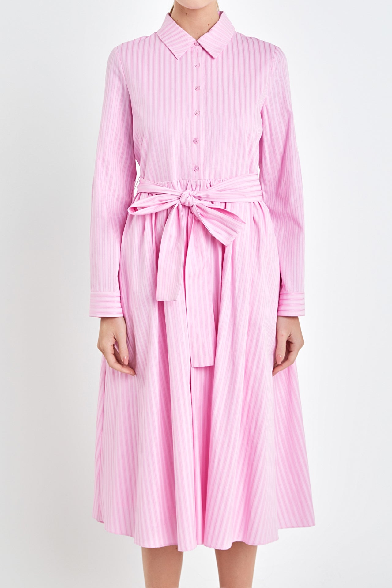 Striped Shirt Maxi Dress