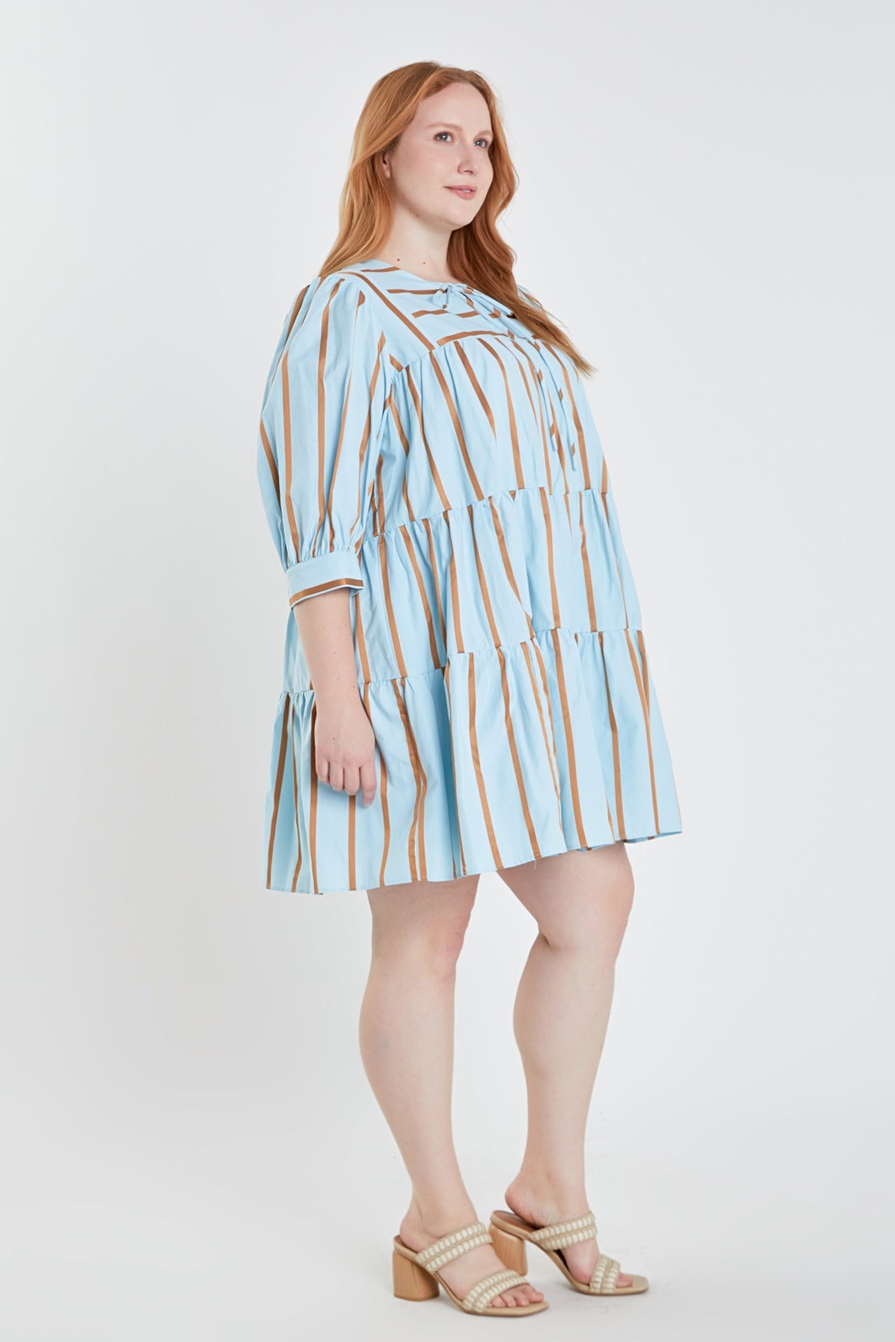 ENGLISH FACTORY - Striped Blouson Mini Dress - DRESSES available at Objectrare