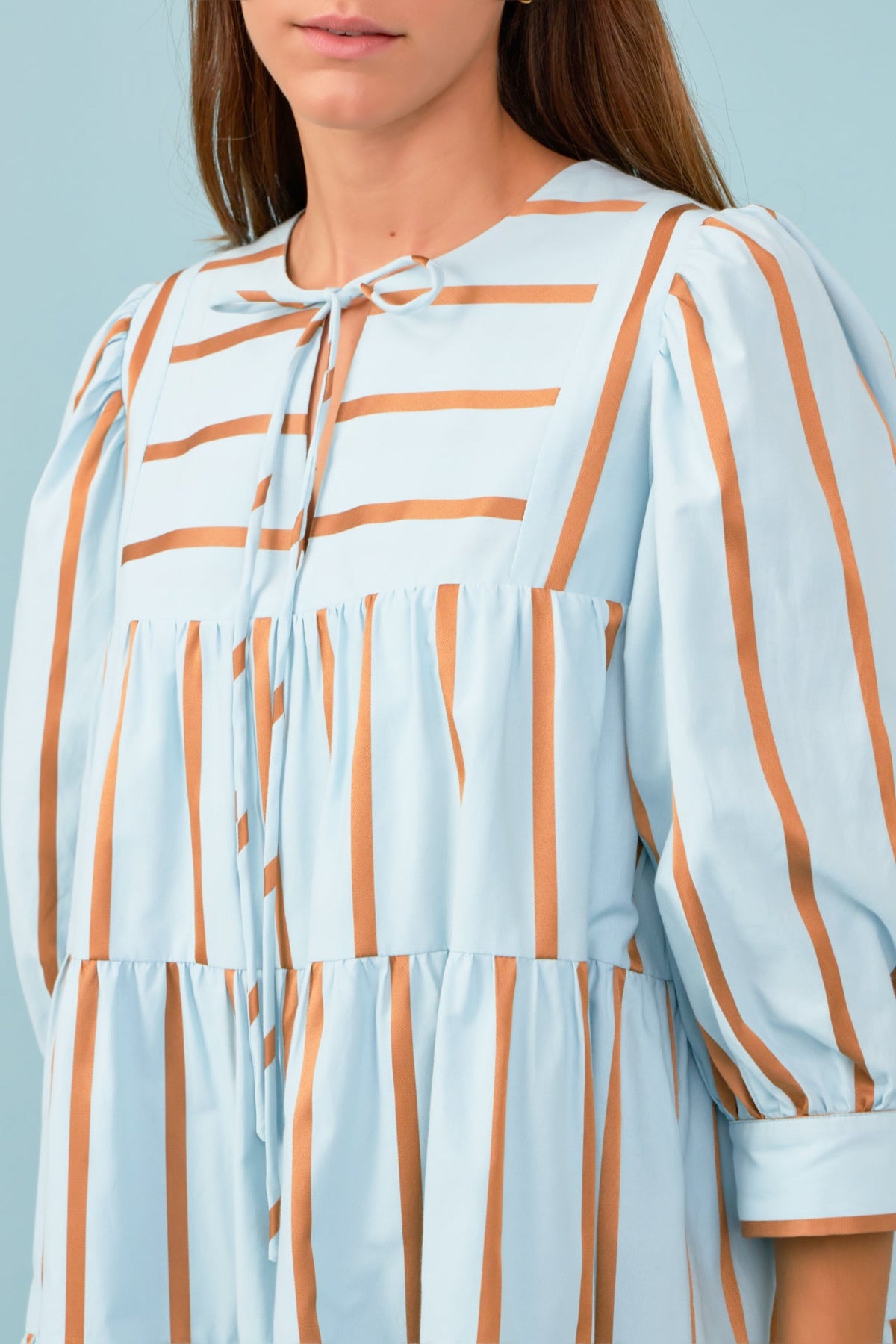 ENGLISH FACTORY - Striped Blouson Mini Dress - DRESSES available at Objectrare