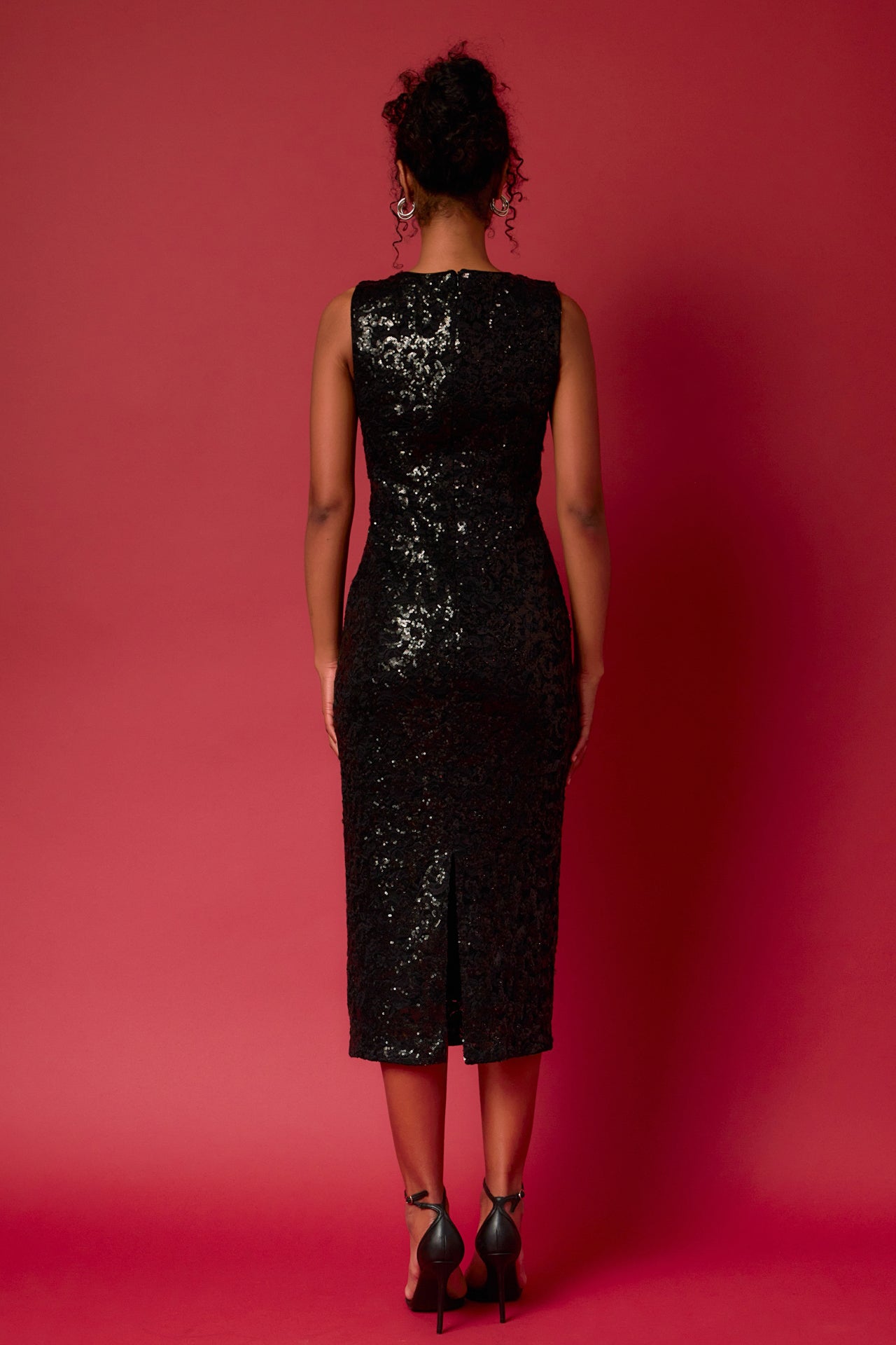 ENDLESS ROSE - Sequins Crochet Slip Dress - DRESSES available at Objectrare